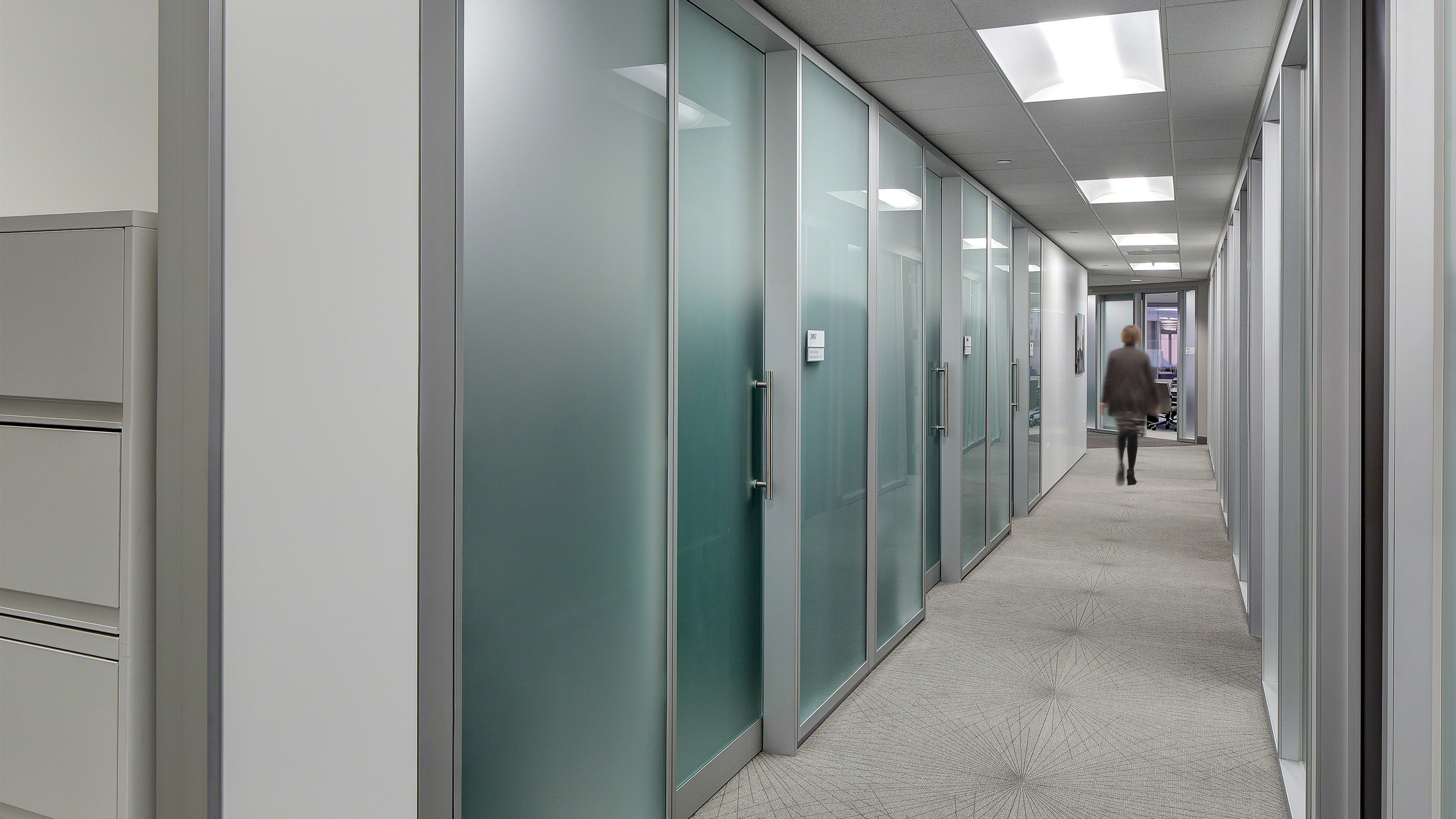 V.I.A modular office walls with integrated sound masking for private law offices