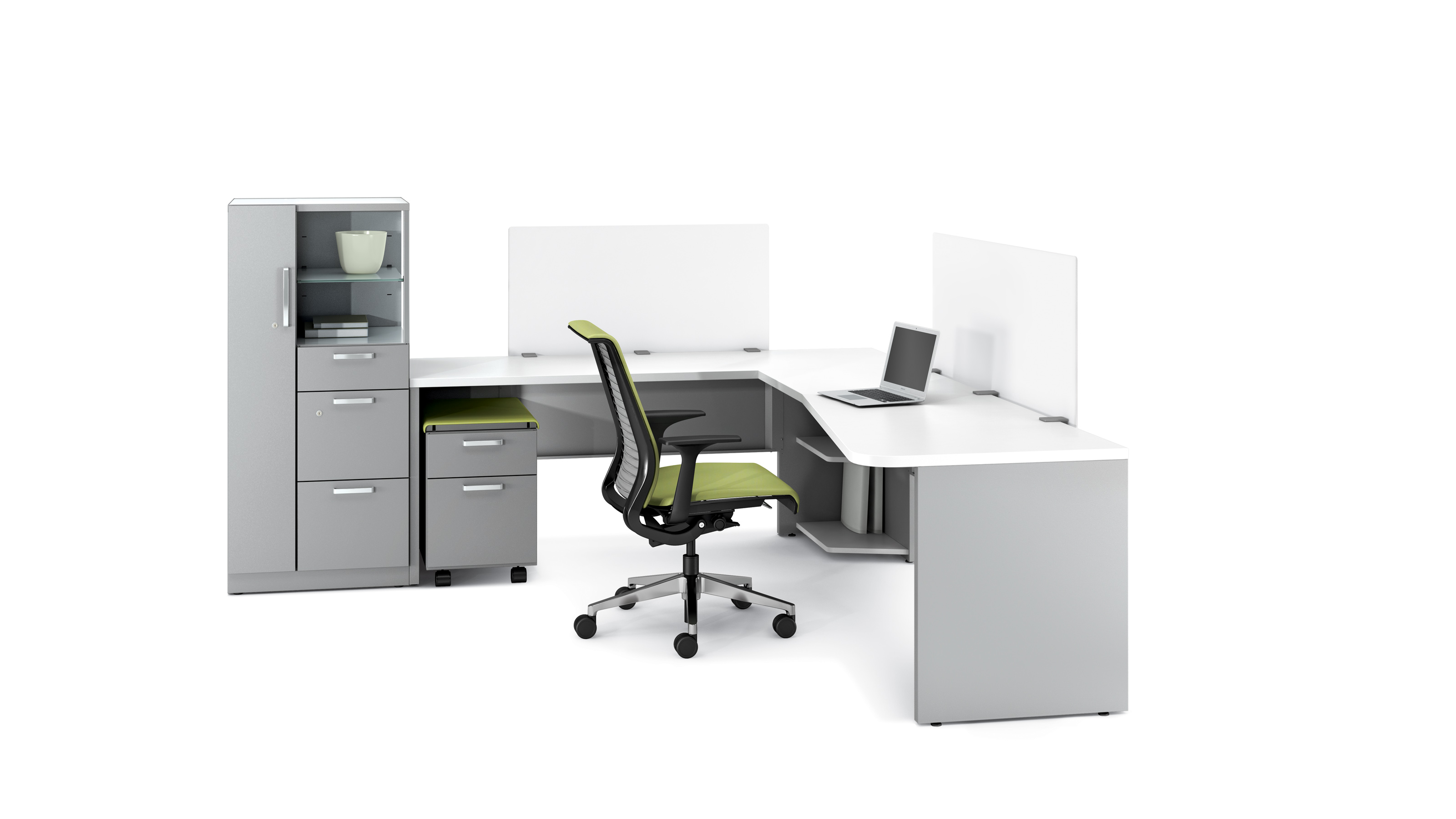 Desk privacy and modesty screens for focused workstations