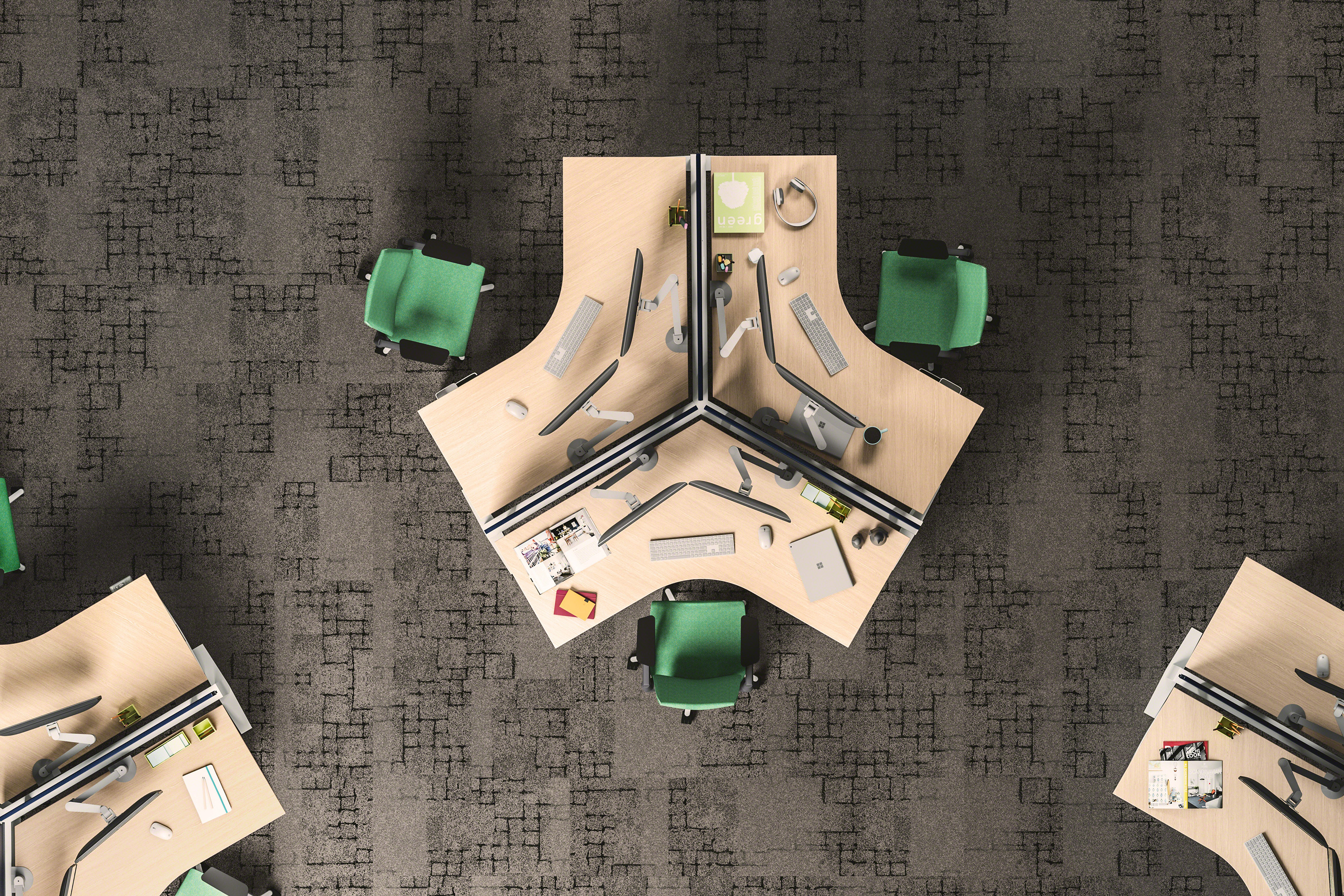 Answer Fence workstation system for modern workplace environments