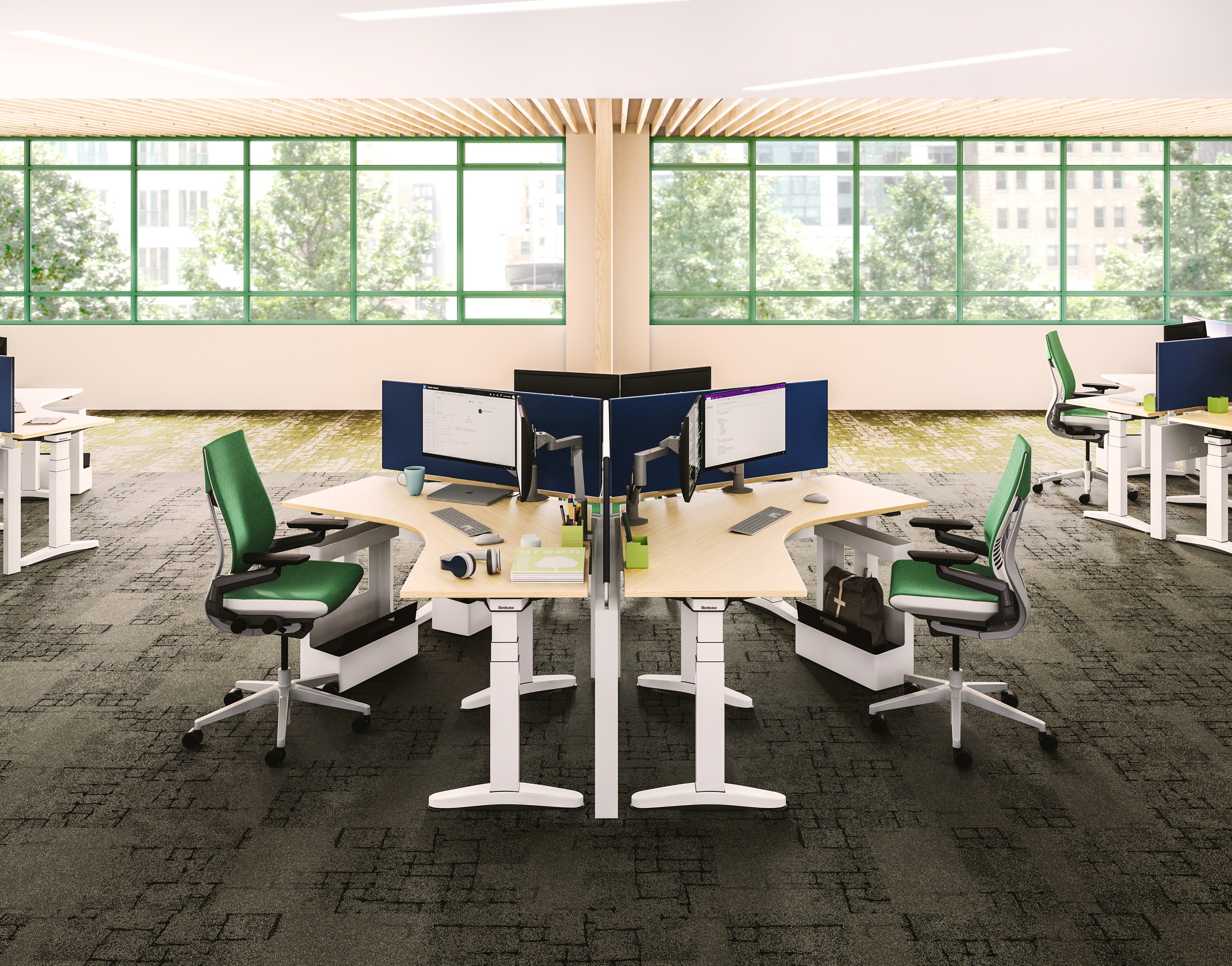 Answer Fence workstation system for modern workplace environments