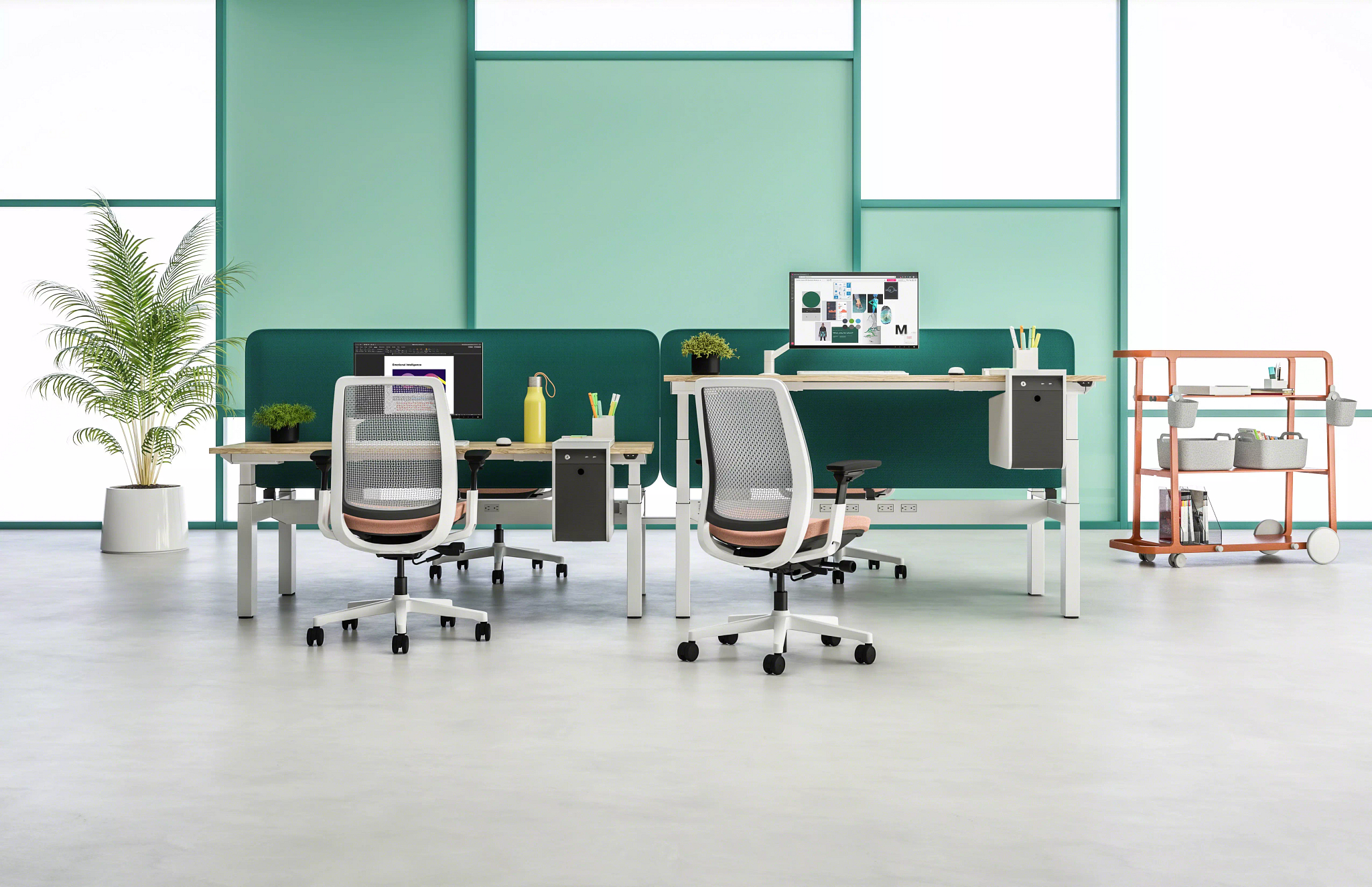 Migration SE benching workstation system for open office environments