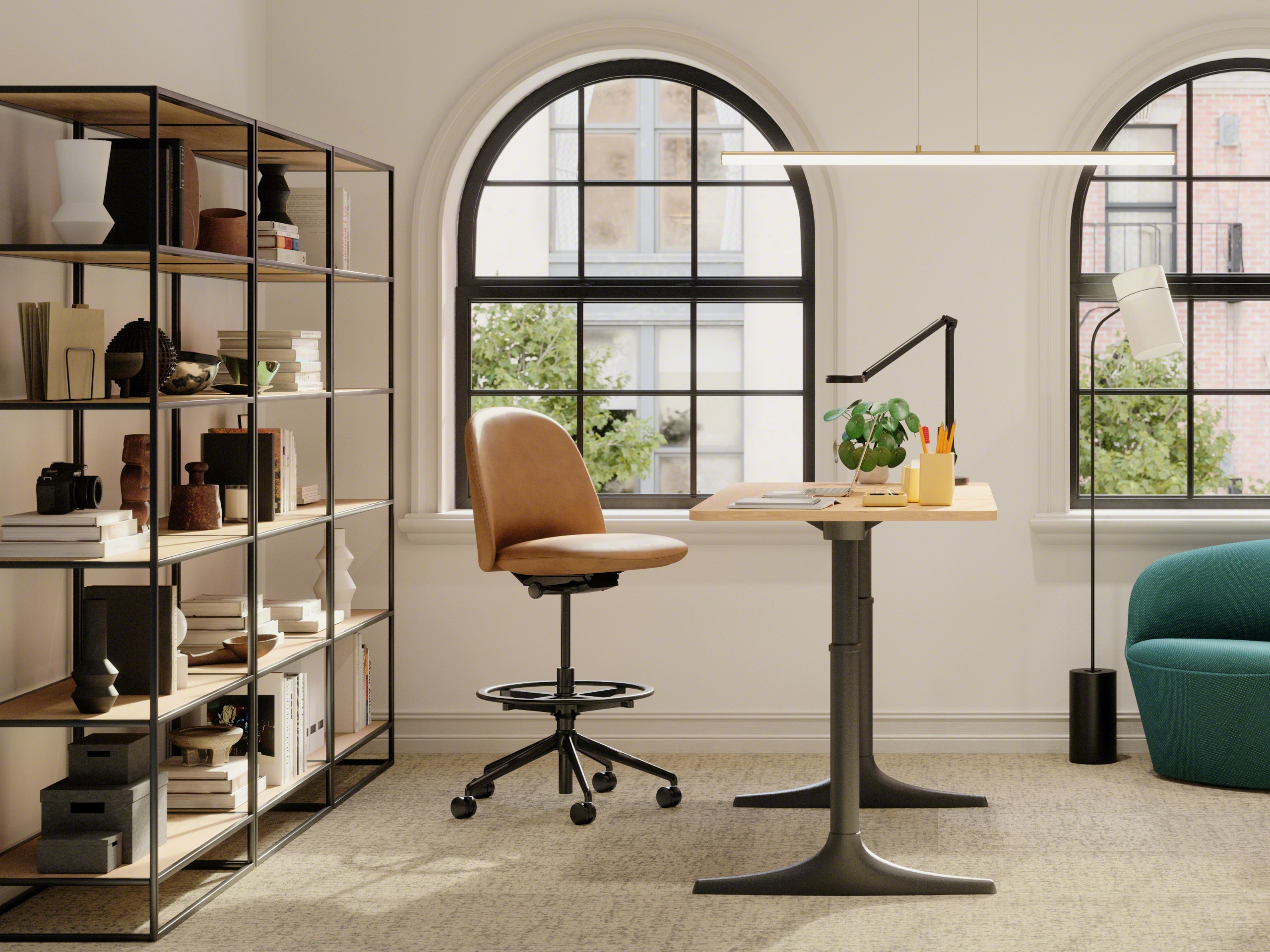 West Elm Work Sutton height adjustable desk for ergonomic workplaces