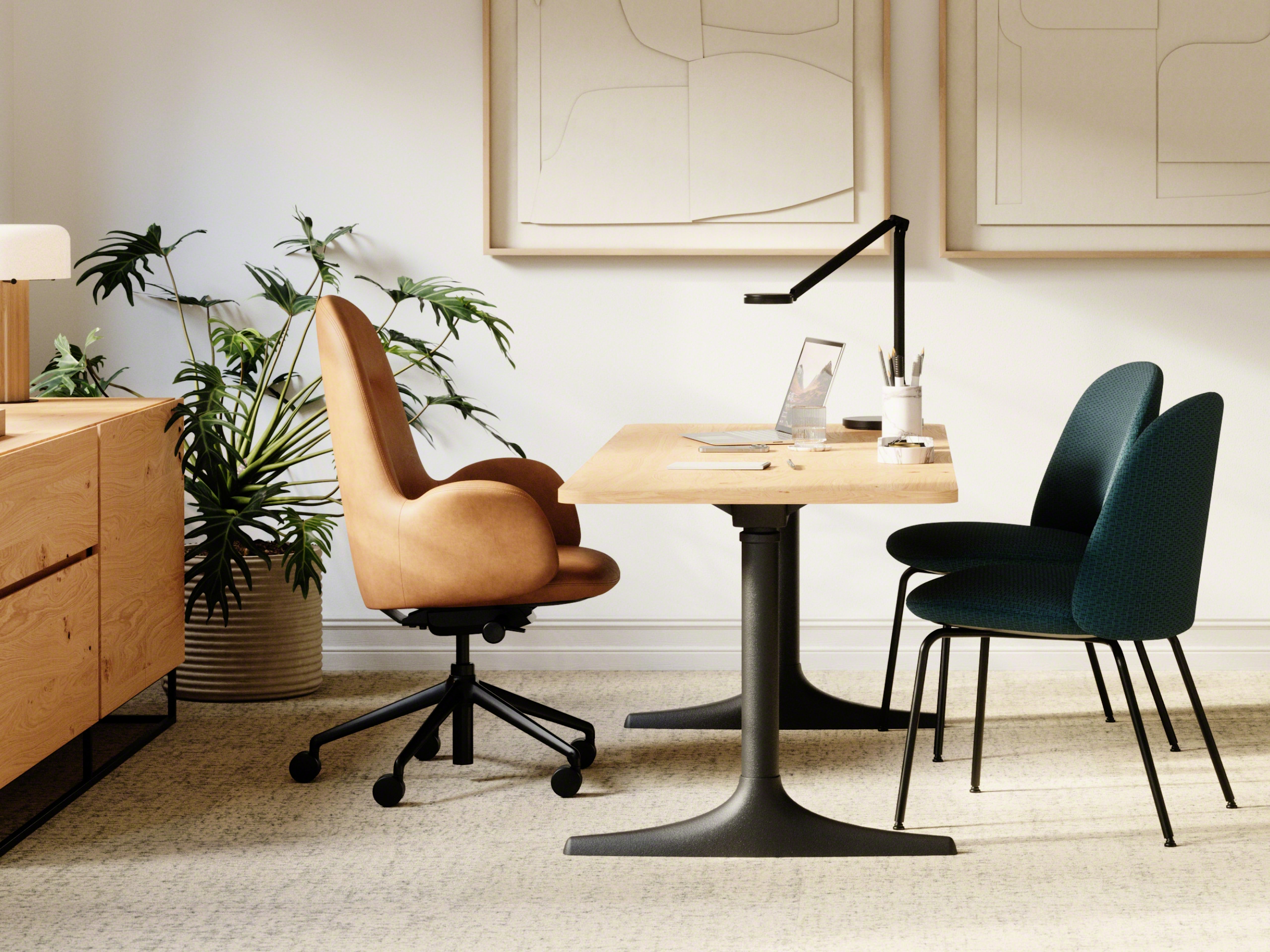 West Elm Work Sutton height adjustable desk for ergonomic workplaces