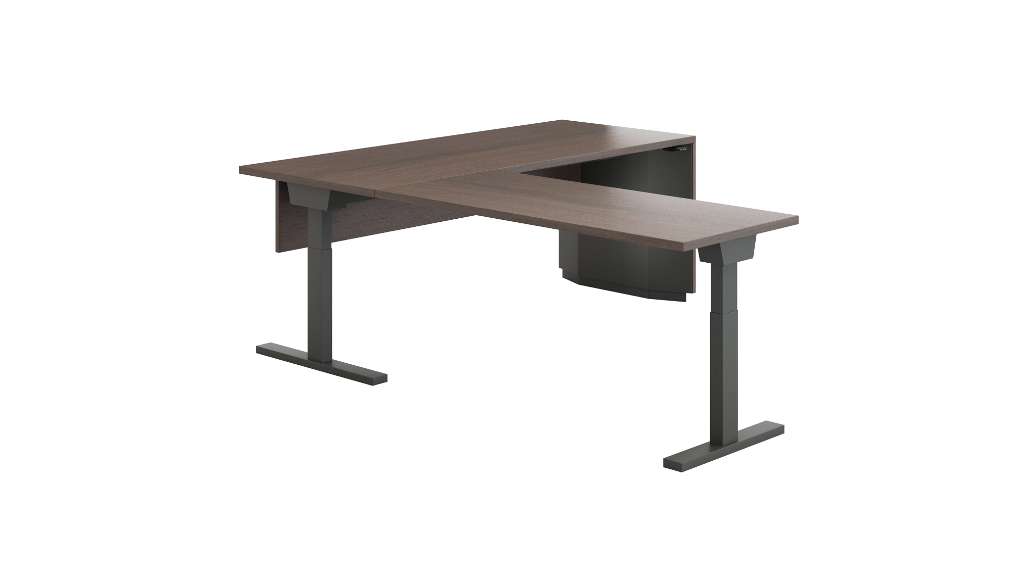 Slim-Leg height adjustable desk for ergonomic workplace environments