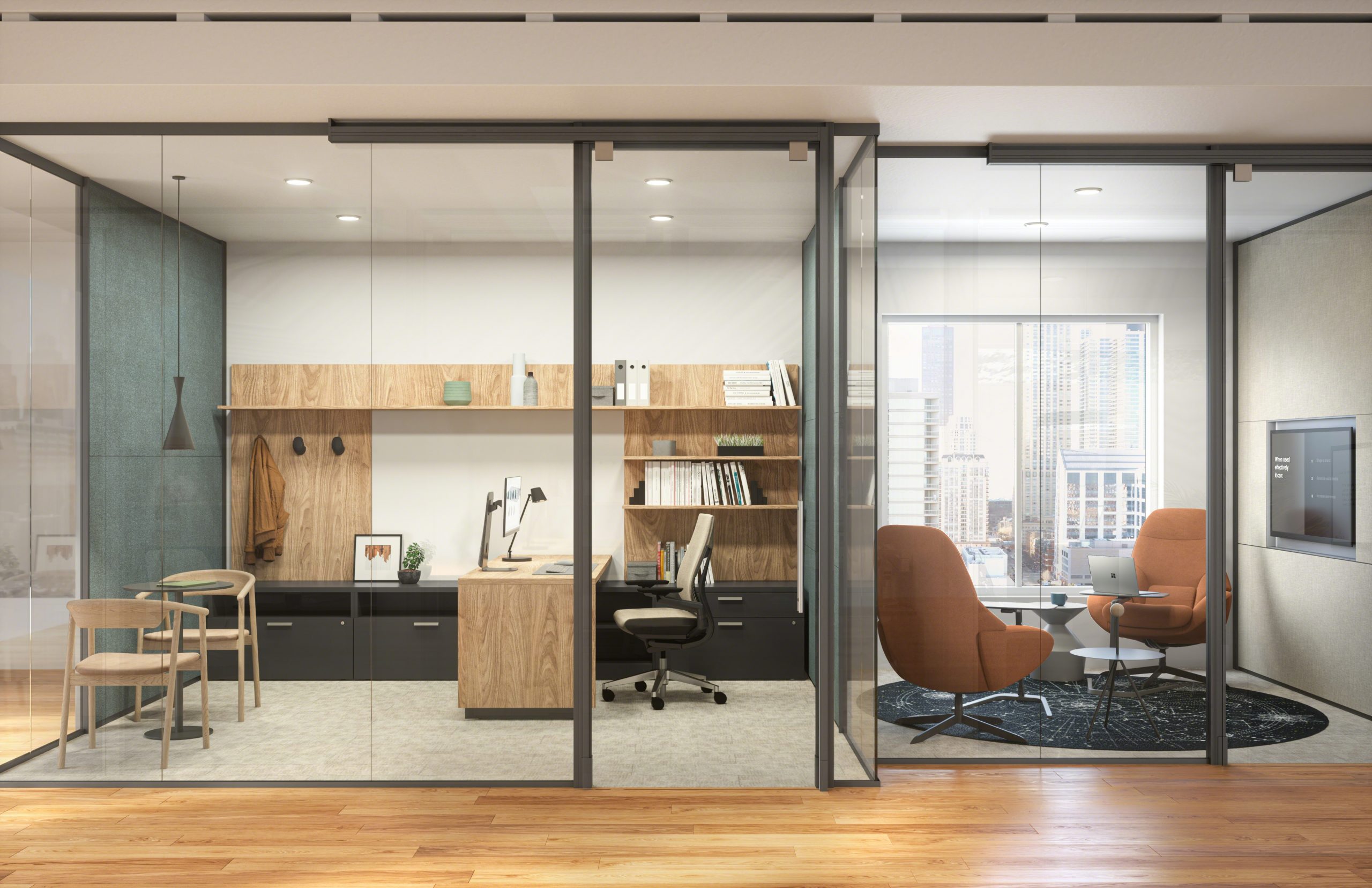 Slim-Leg height adjustable desk for ergonomic workplace environments