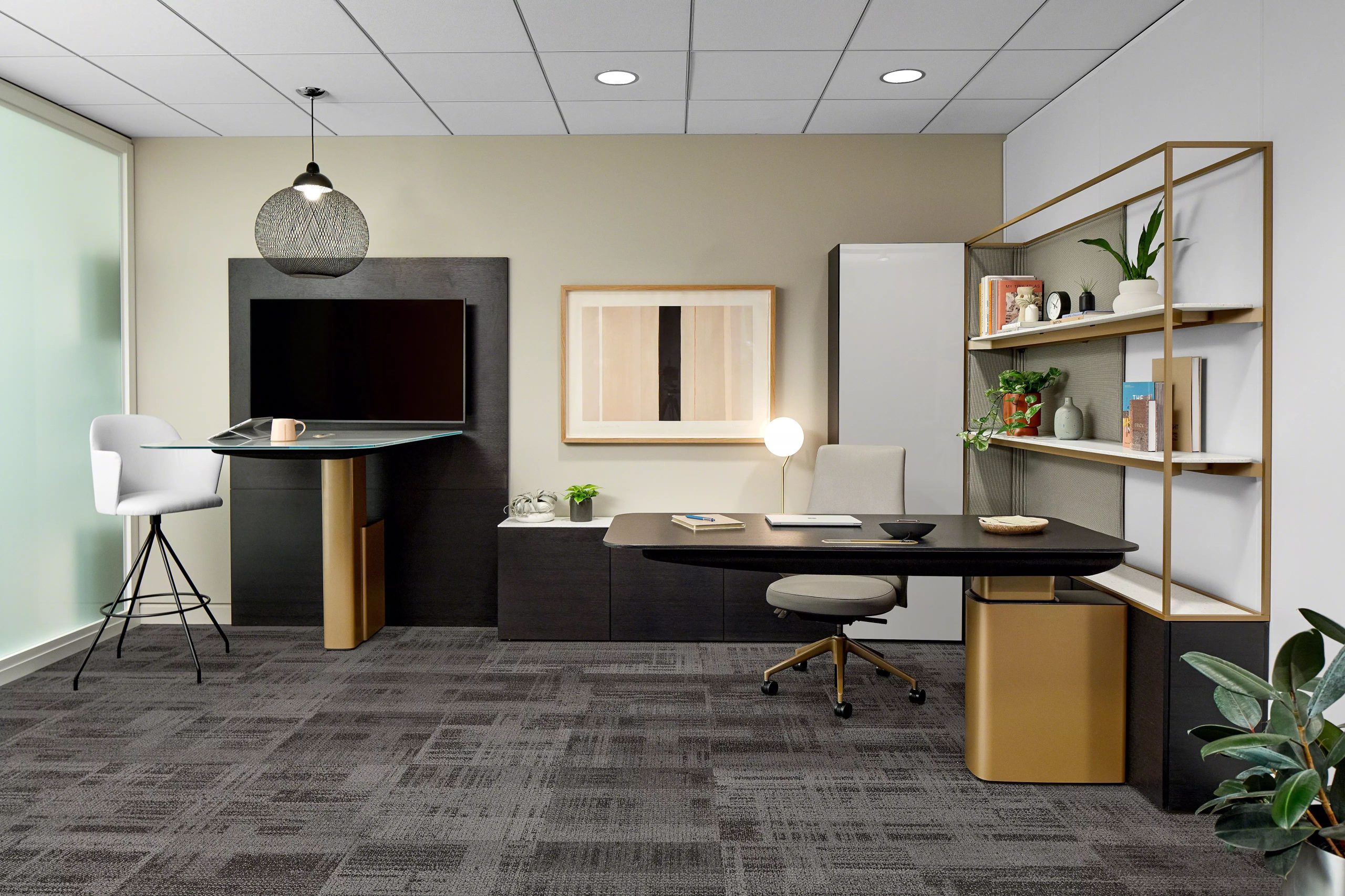 Mackinac private office furniture system for executive workplaces