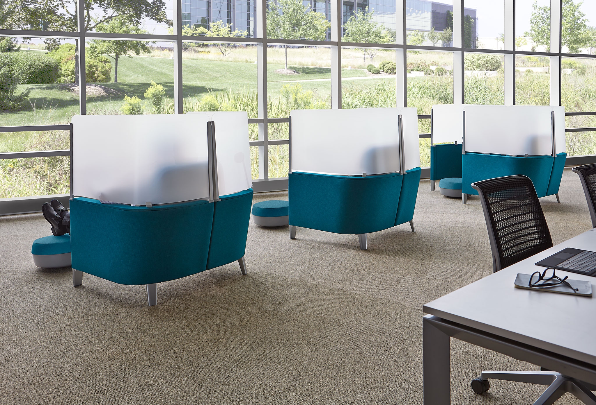 Brody privacy lounge pod for modern workplace environments