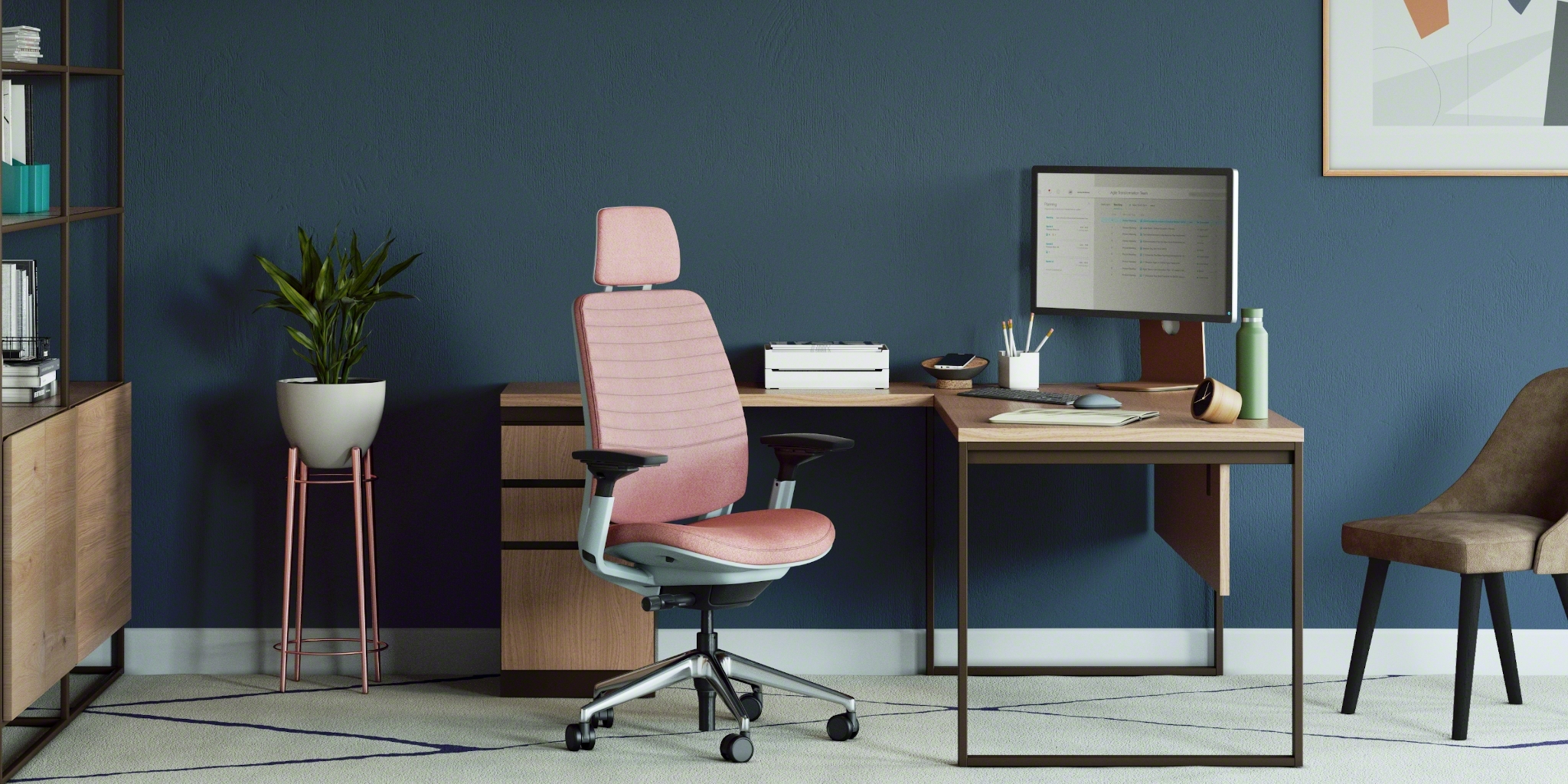 Steelcase Series 2 ergonomic office chair at a modern workstation