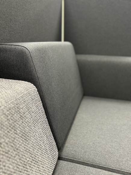 Exchange Collection modular seating in an open office lounge area