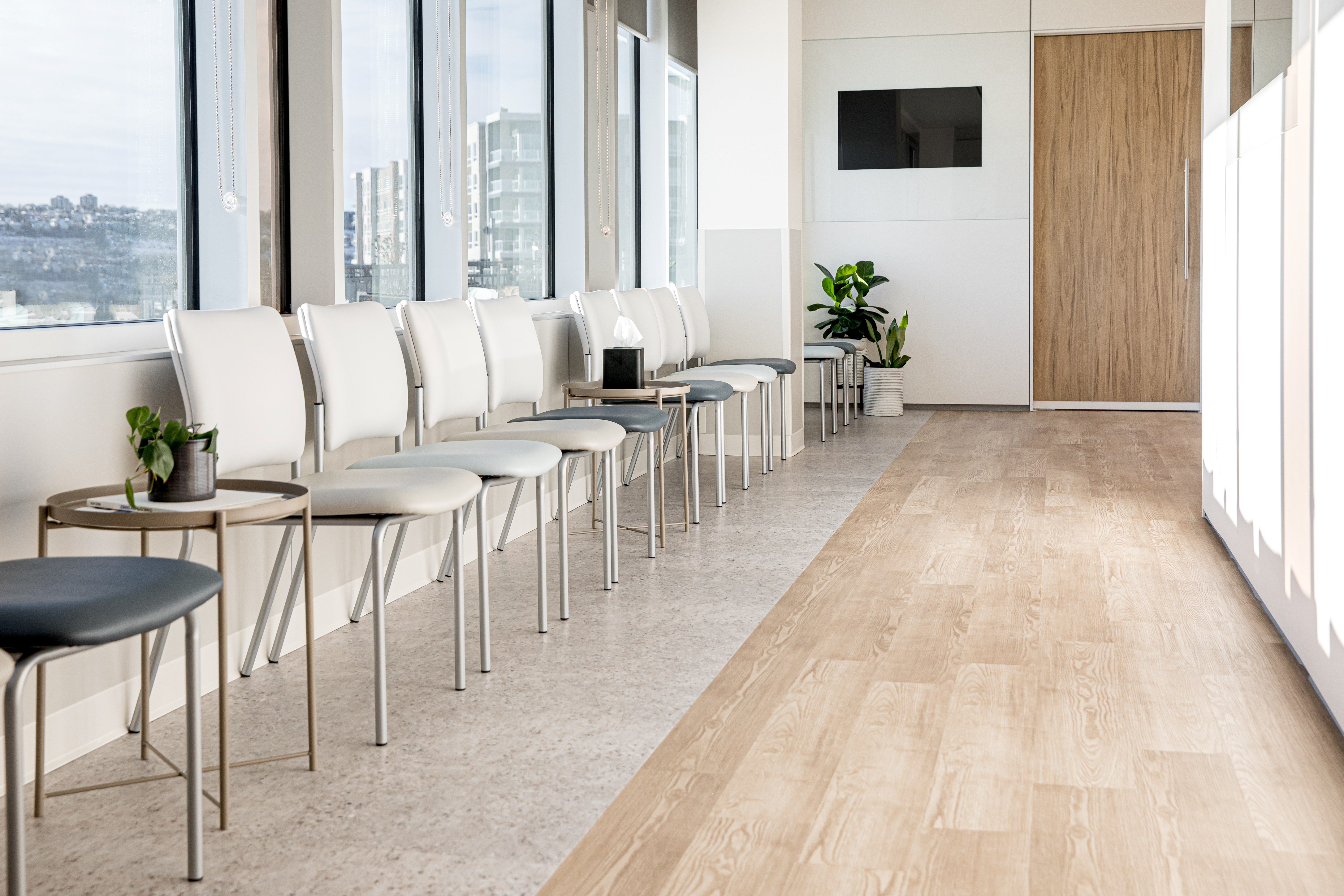 Rainbow Guest chair used in a collaborative office or waiting space