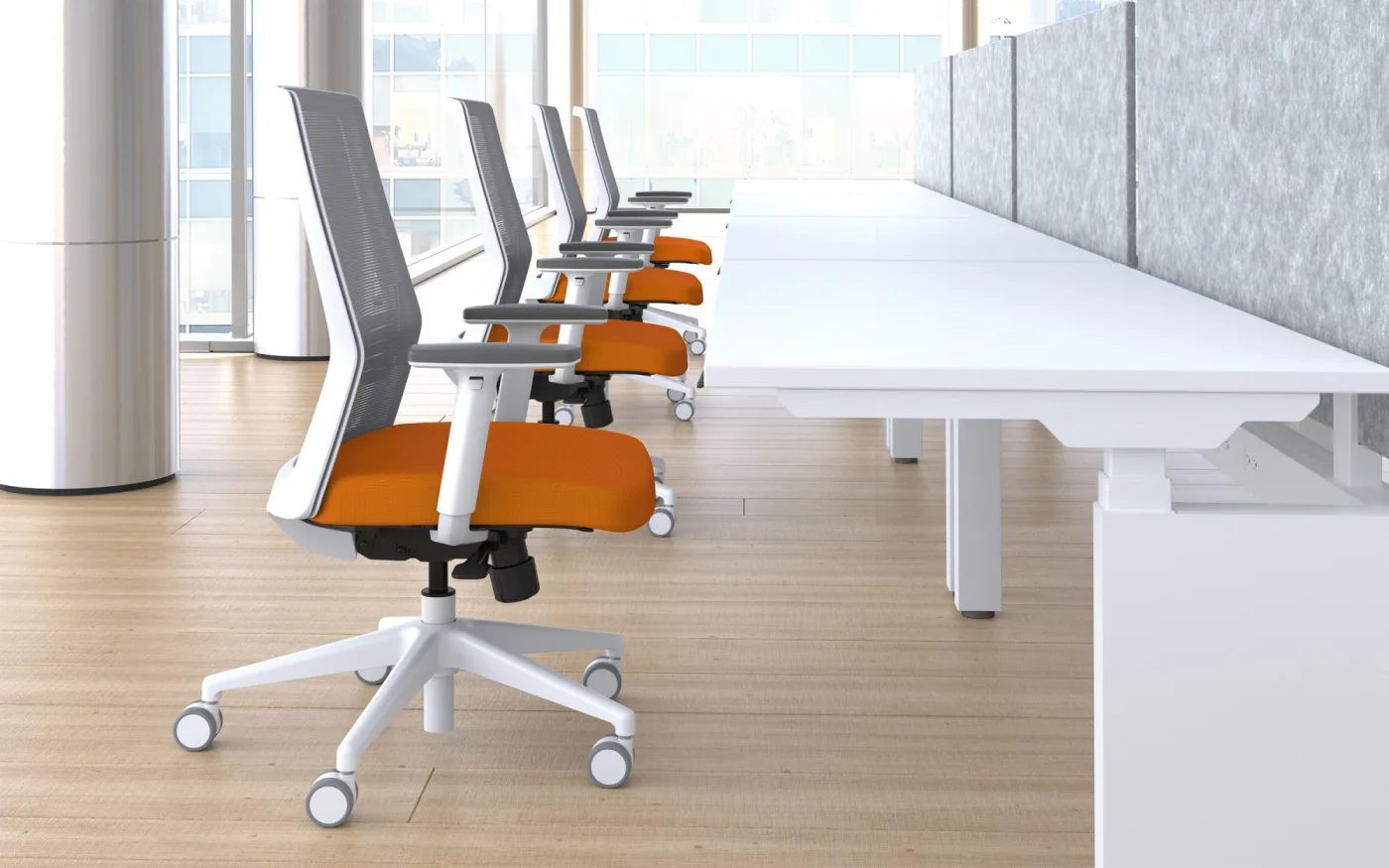 Bodi lounge seating in a modern office breakout area