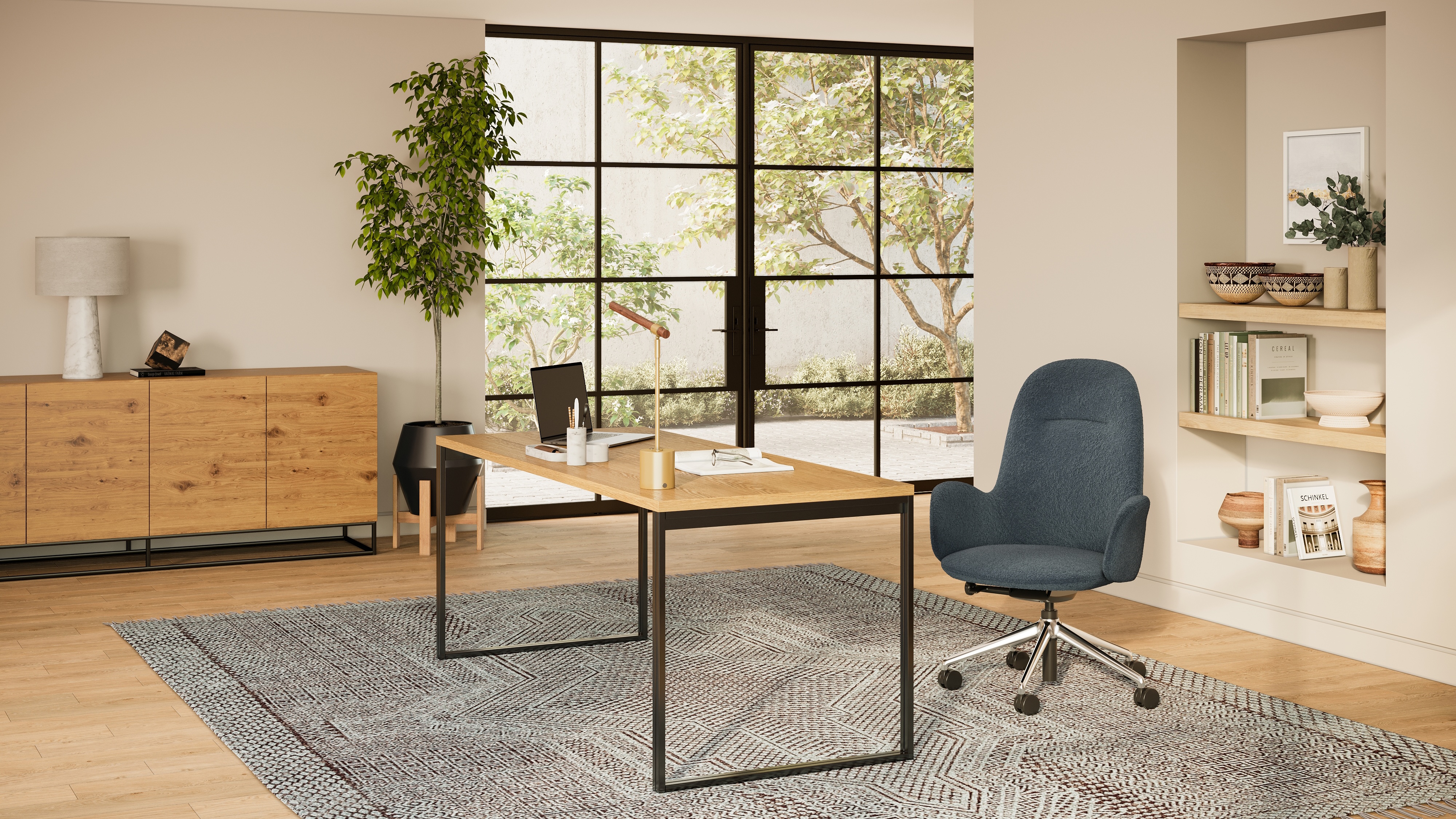 West Elm Work Kent Collection lounge seating in a modern office environment