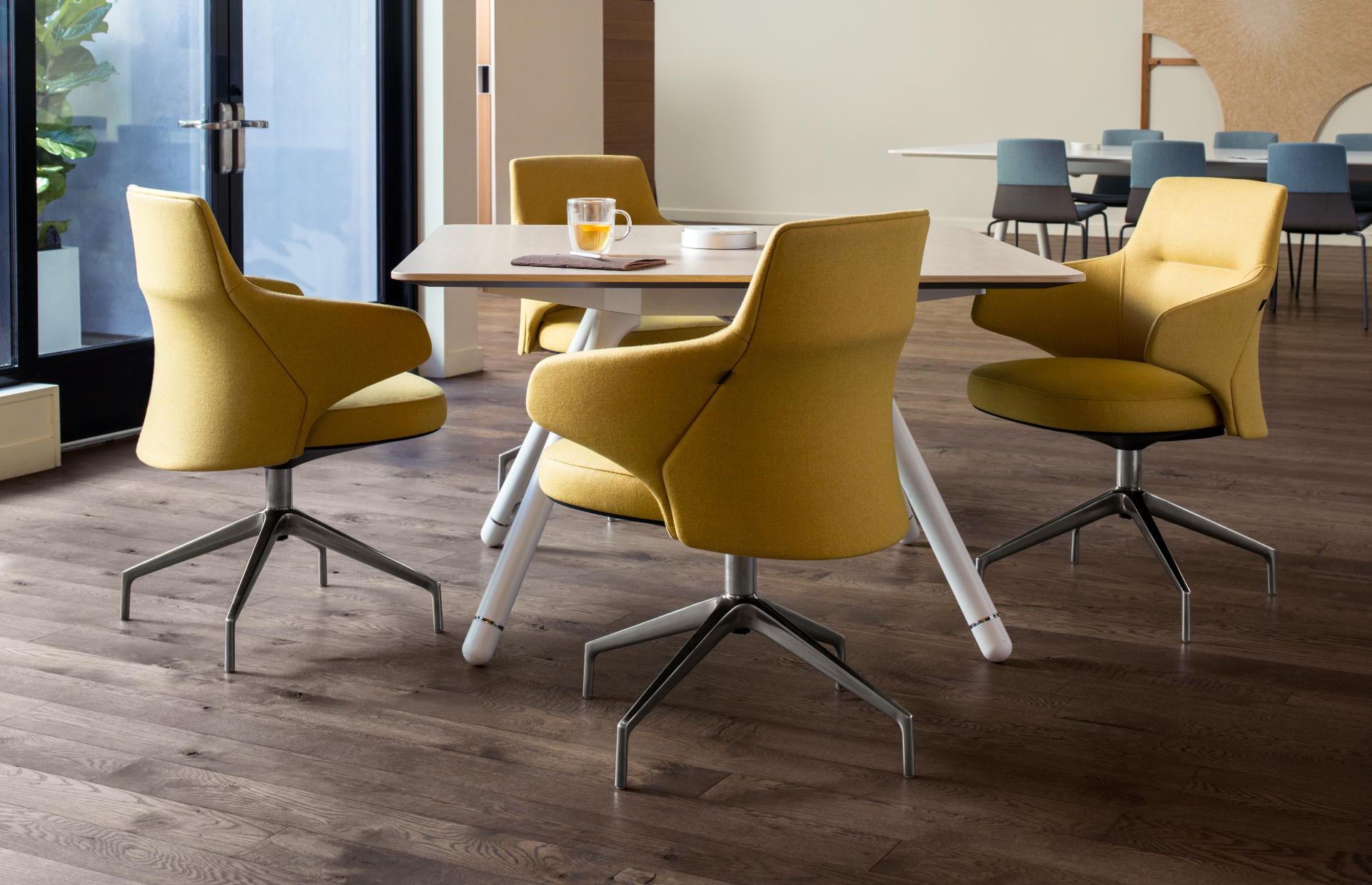 Massaud lounge seating by Steelcase in a sophisticated office lounge
