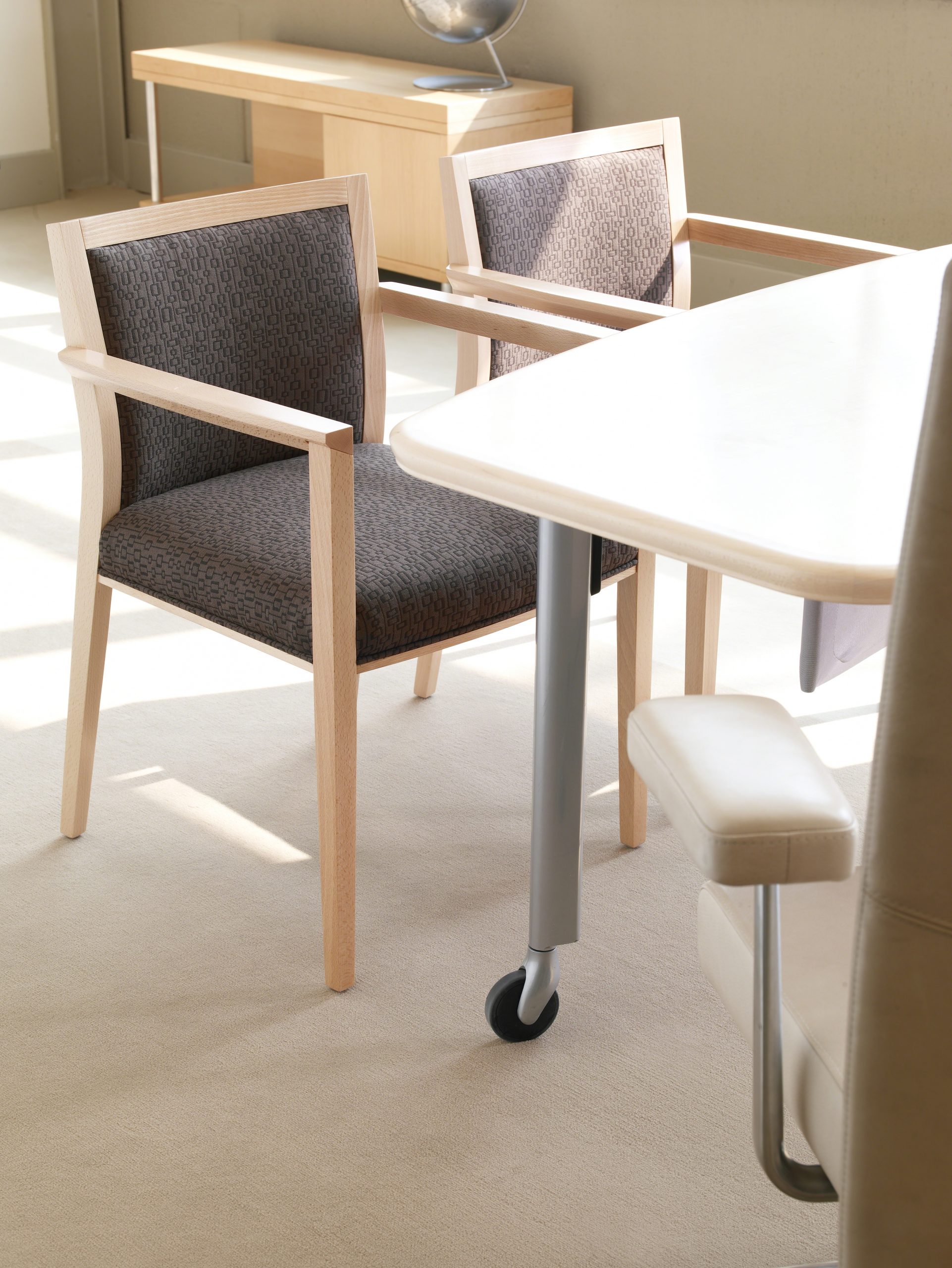 Kathryn lounge chair in a modern office reception or hospitality space