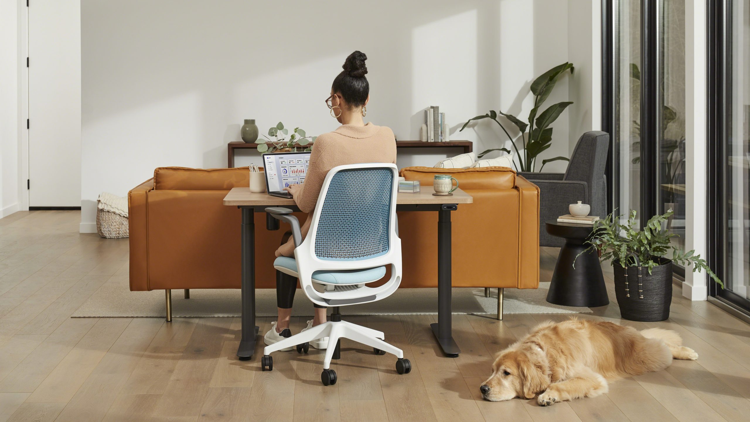 Steelcase Series 1 ergonomic office chair in a contemporary workstation