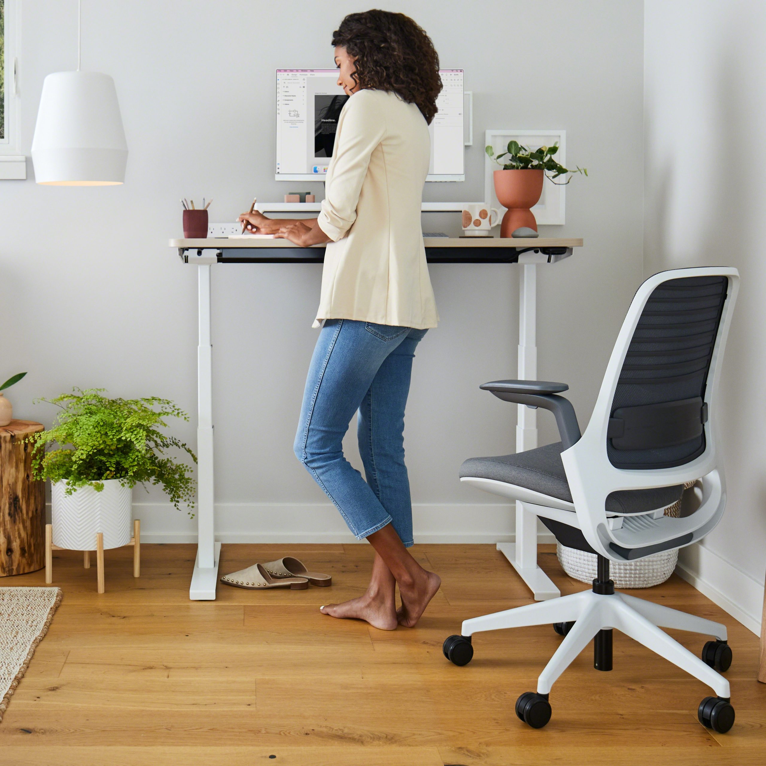 Steelcase Series 1 ergonomic office chair in a contemporary workstation