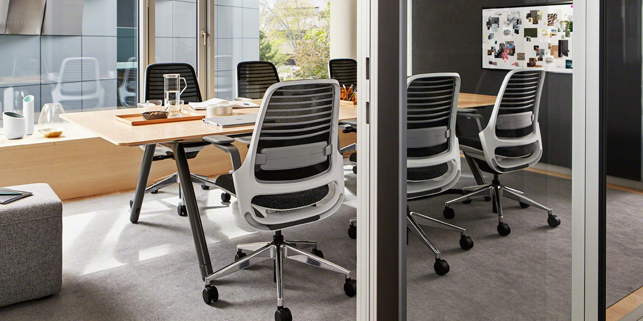 Steelcase Series 1 ergonomic office chair in a contemporary workstation