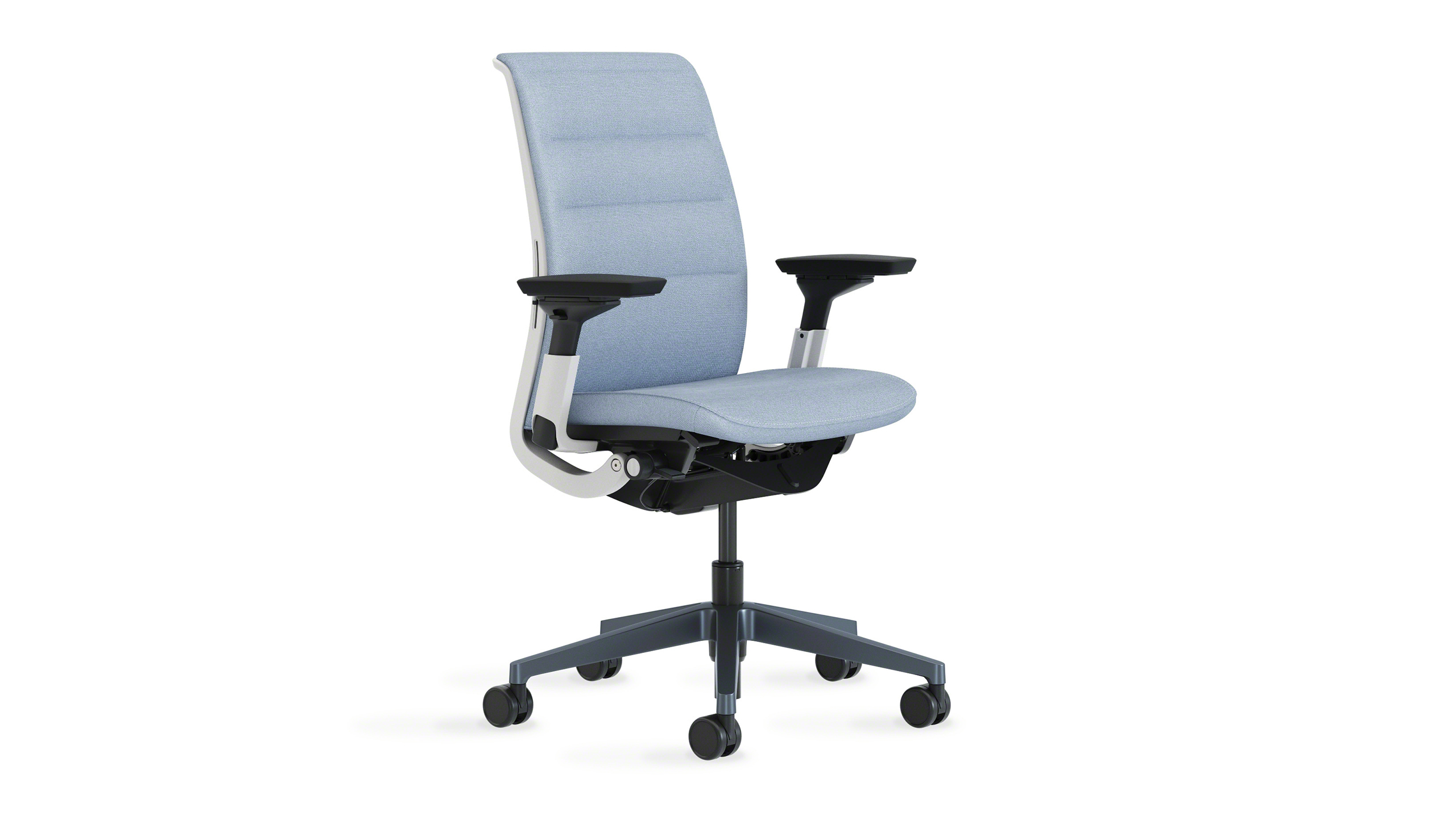 Steelcase Think ergonomic task chair at a modern desk setup