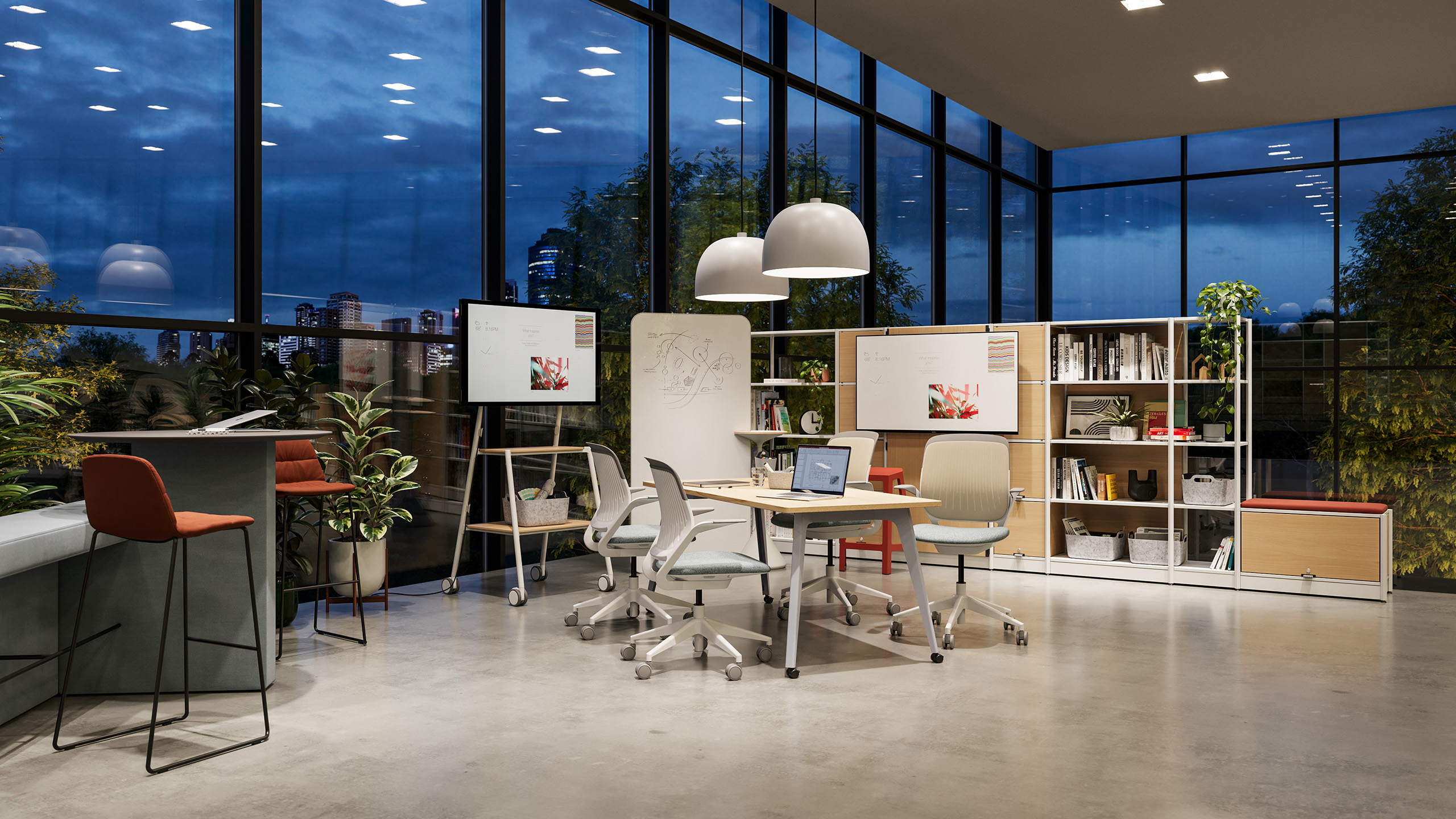 Steelcase Cobi collaborative office chair in a creative meeting area