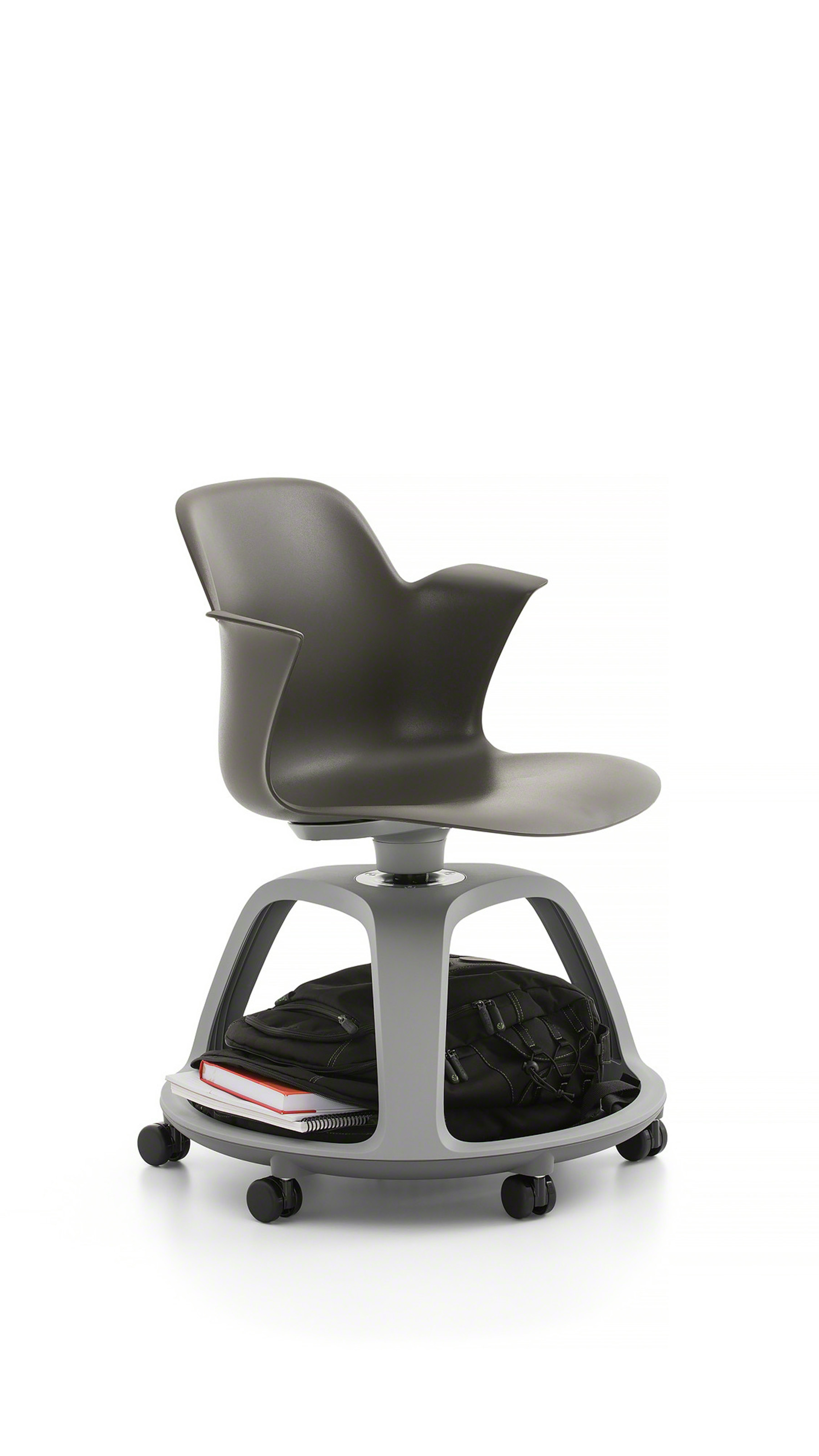 Steelcase Node mobile classroom chair with integrated worksurface