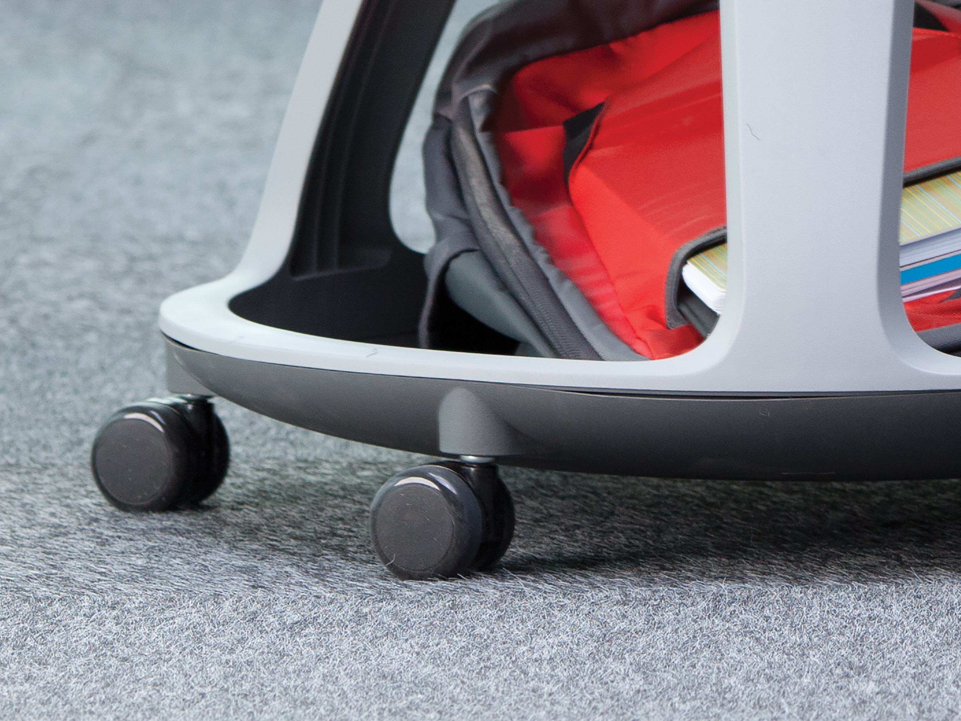 Steelcase Node mobile classroom chair with integrated worksurface