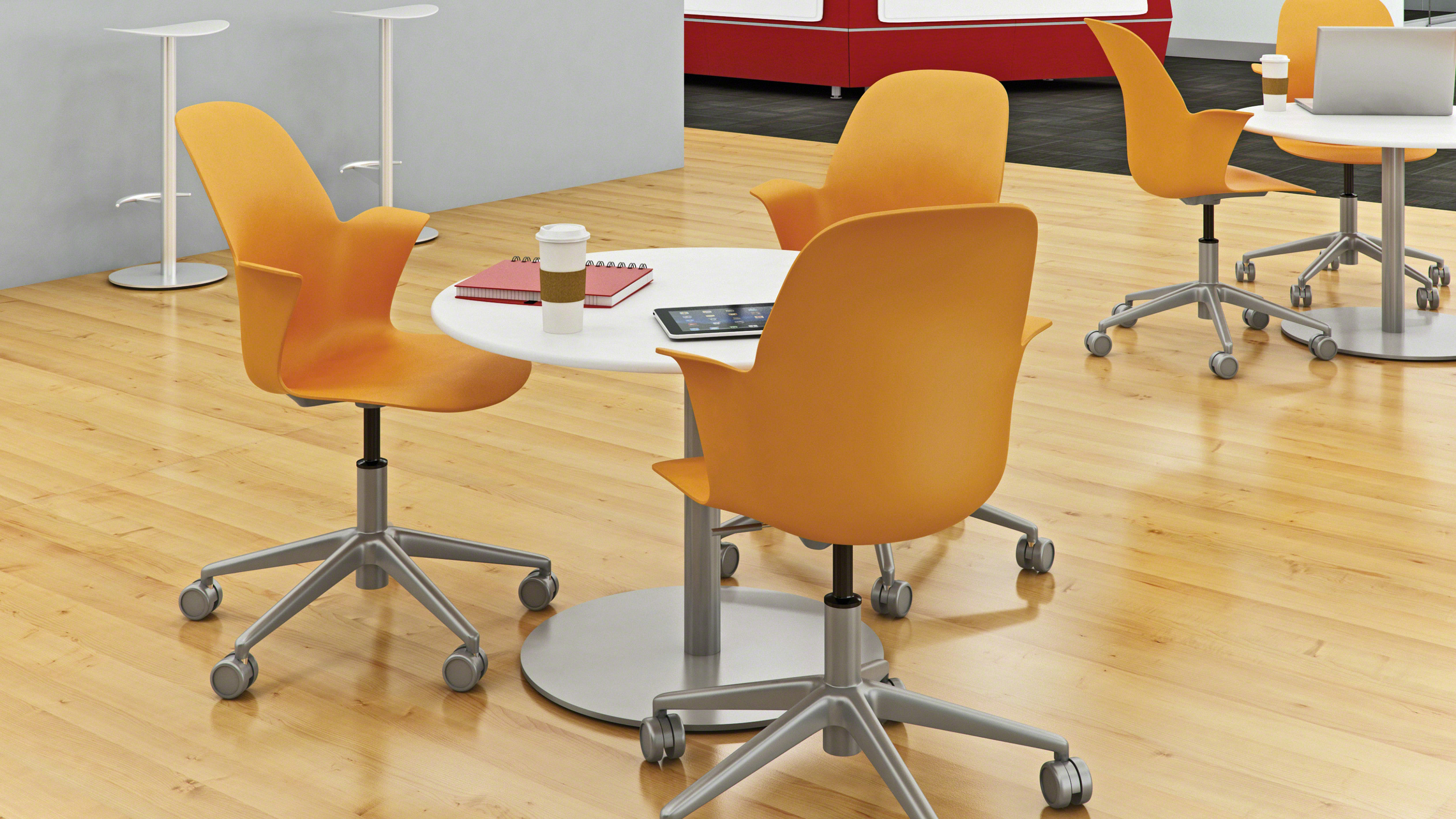 Steelcase Node mobile classroom chair with integrated worksurface