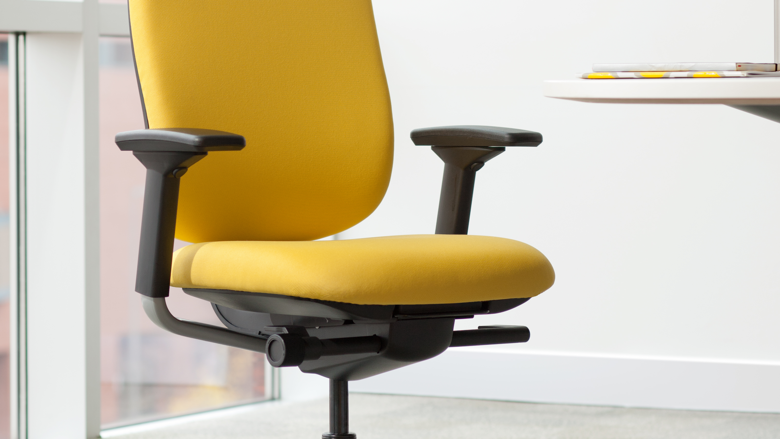 Steelcase Reply ergonomic office chair at a minimalist workstation