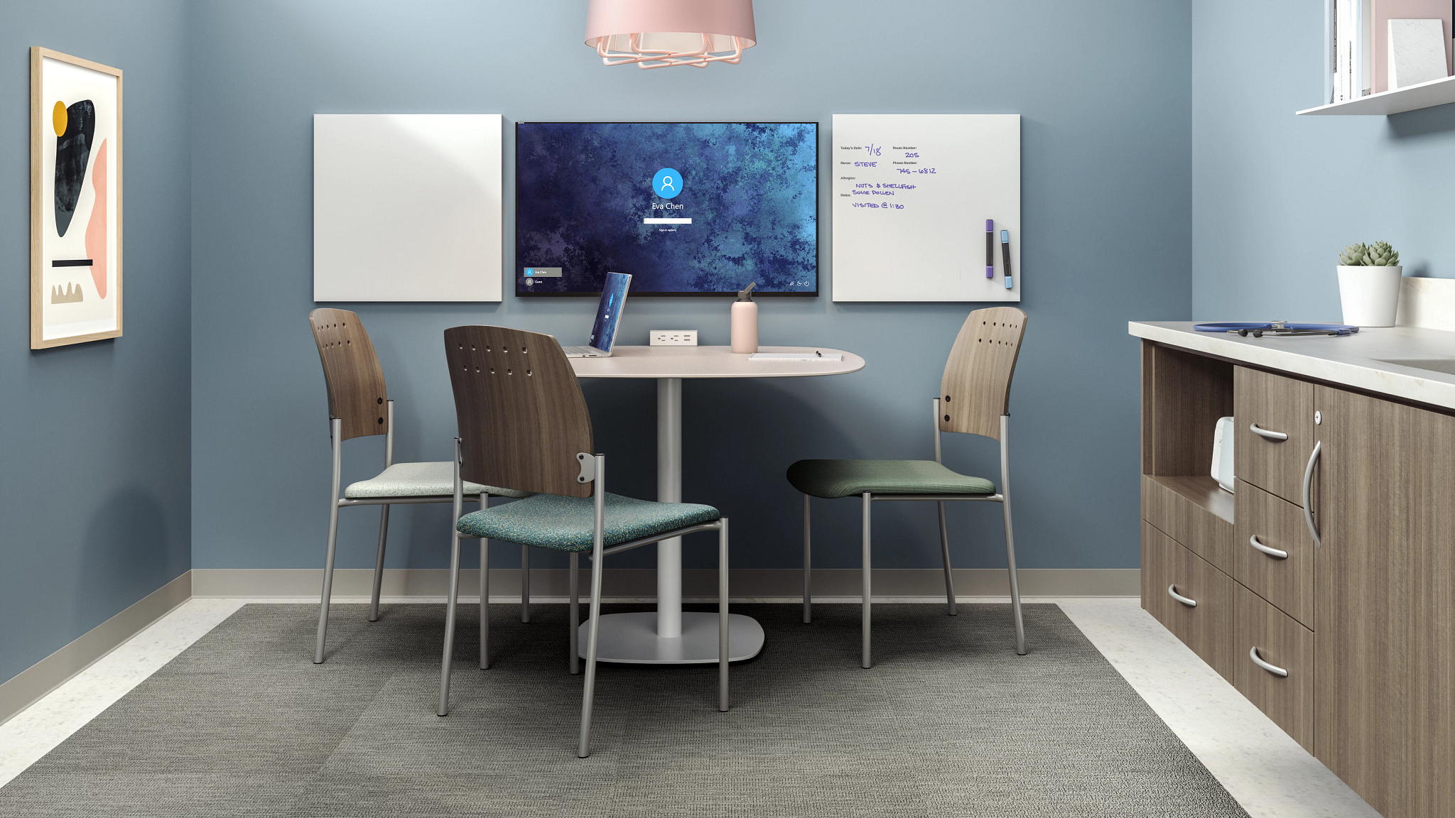 Sorrel lounge seating by Steelcase in a modern office collaboration space