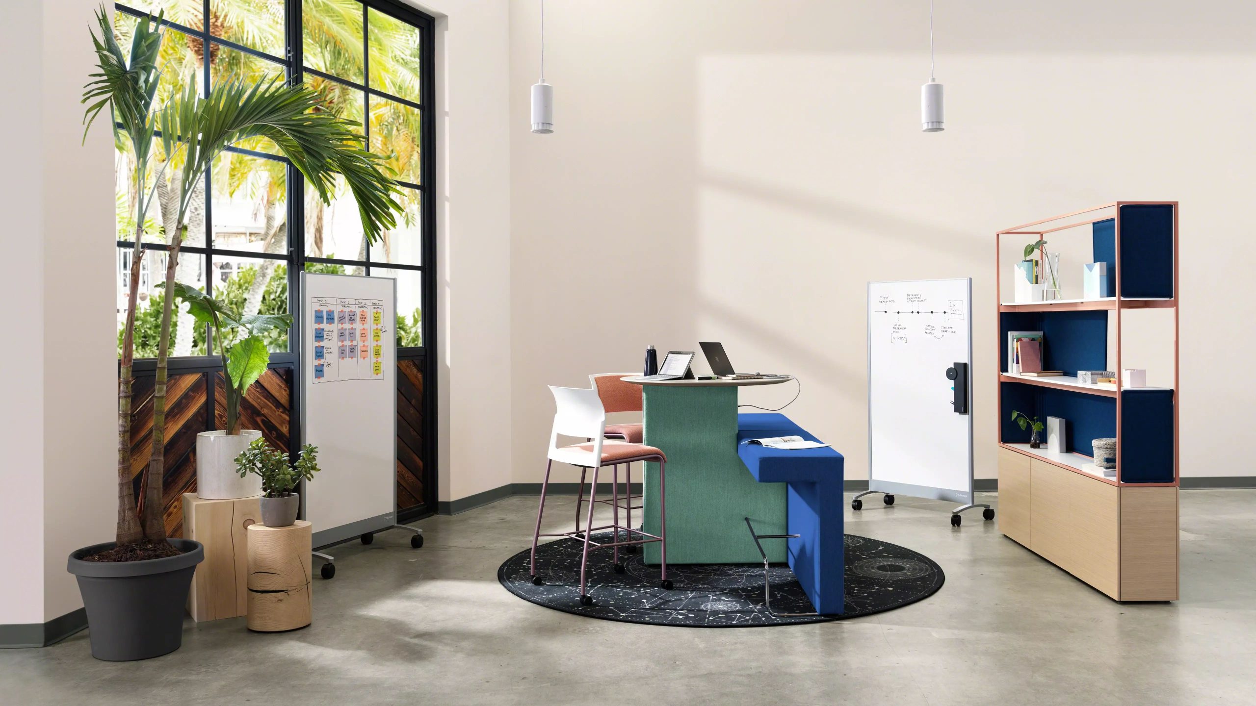 FrameOne benching workstation system for open office environments