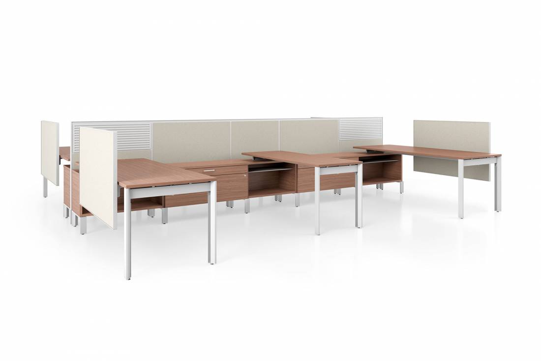 Bridges II collaborative worksurface system for modern workplace environments