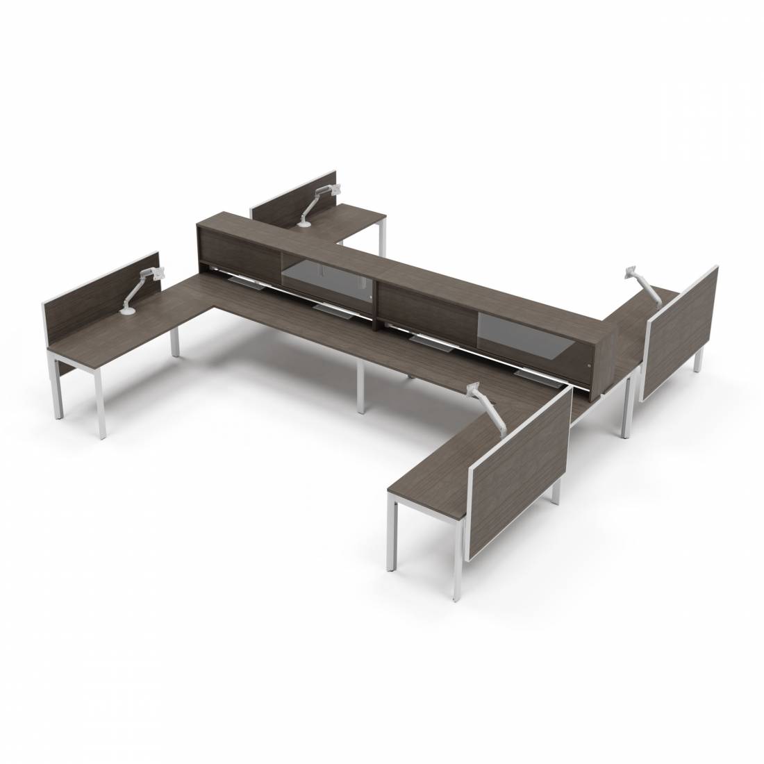 Bridges II collaborative worksurface system for modern workplace environments
