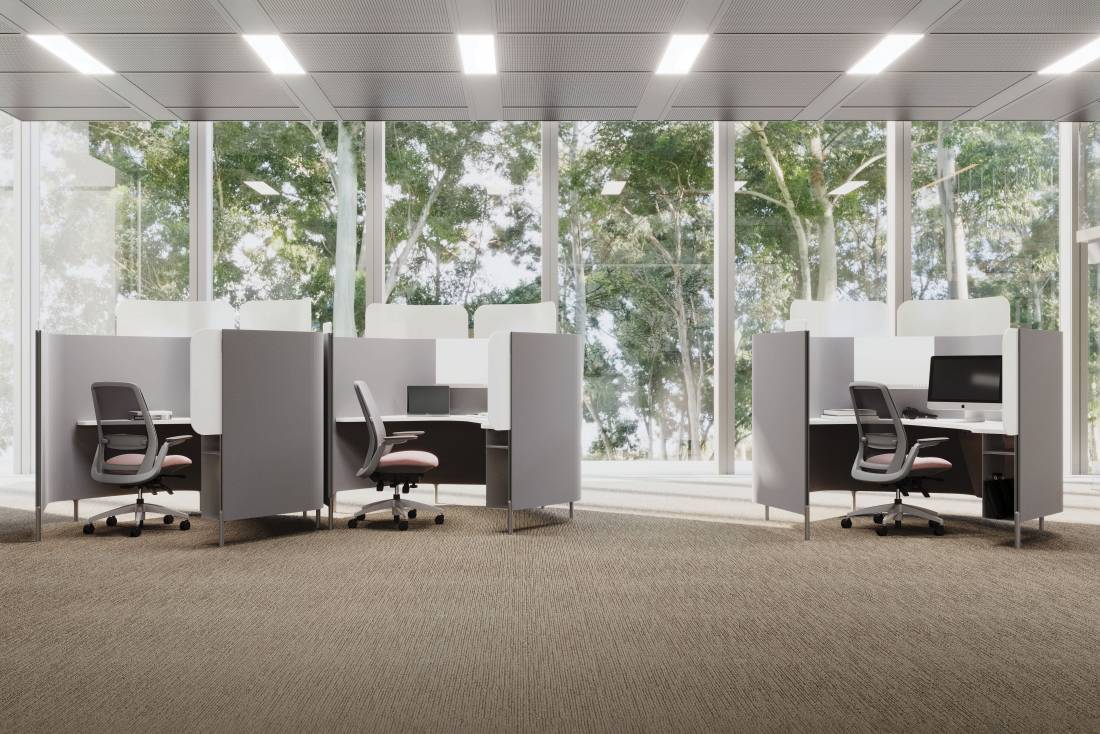 Softpod privacy pod for focused work in open office environments