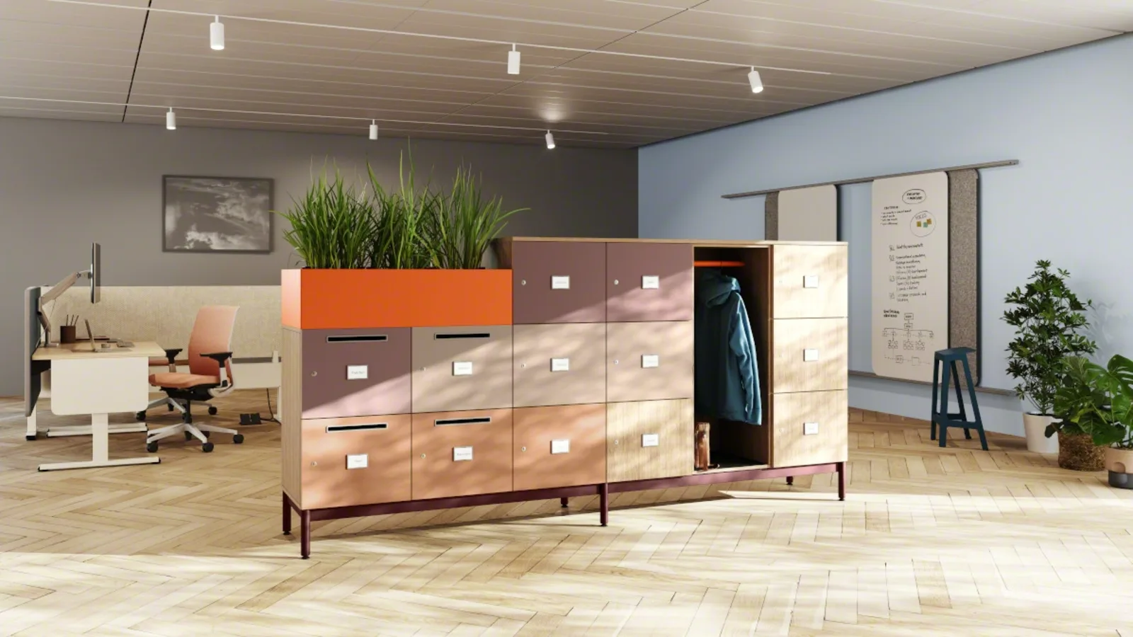 WorkValet locker storage system for workplace personal storage