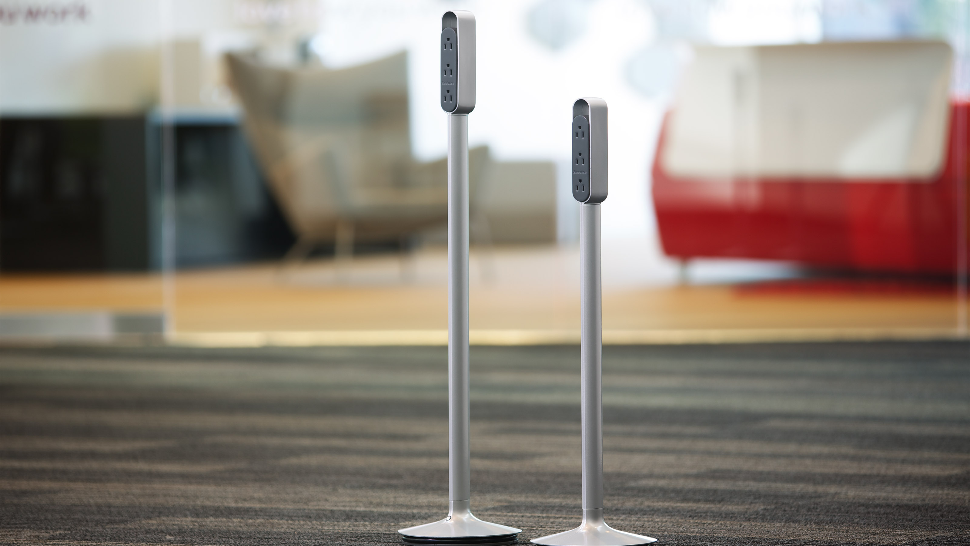 Thread power distribution system for workplace workstations