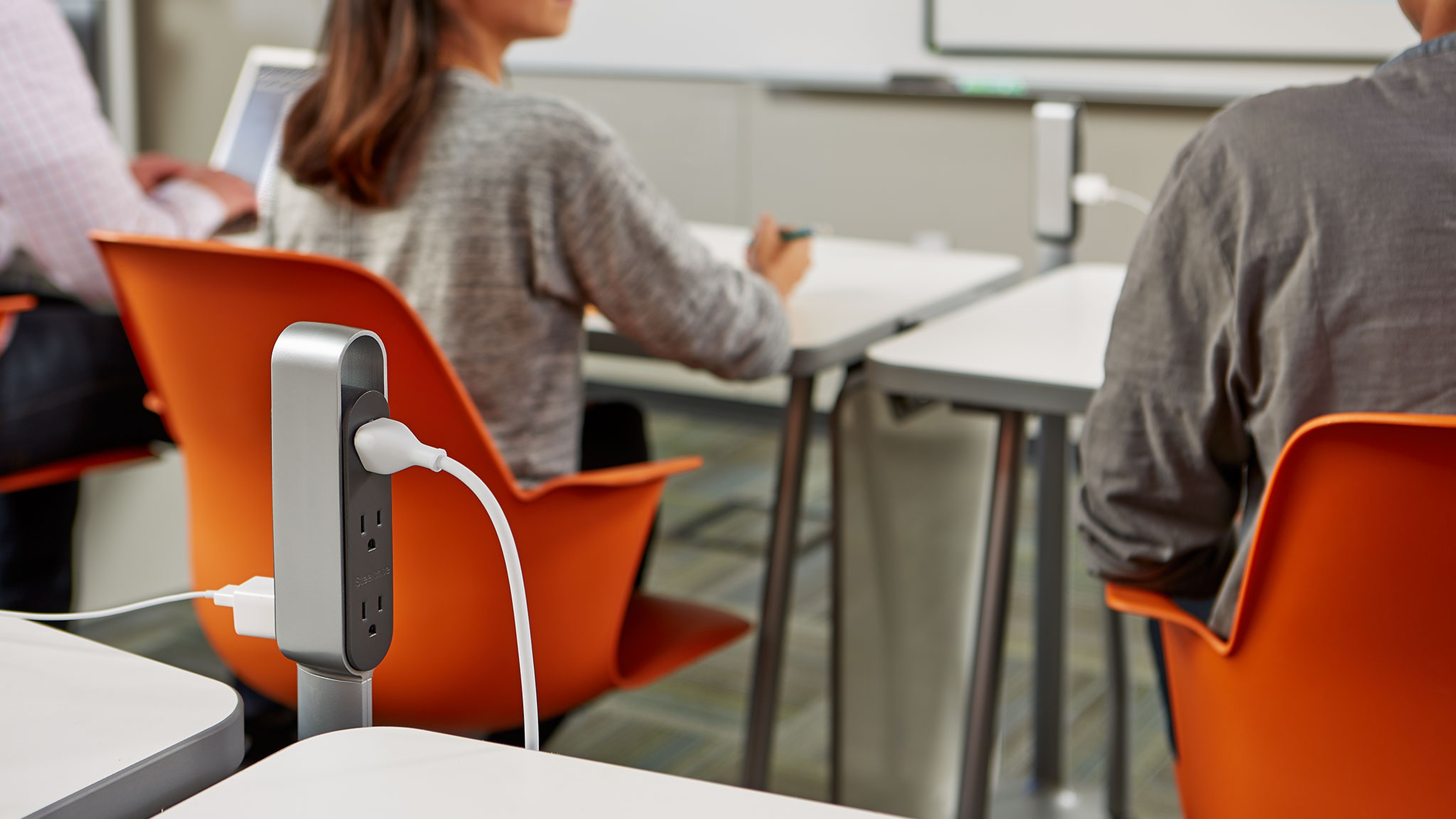 Thread power distribution system for workplace workstations