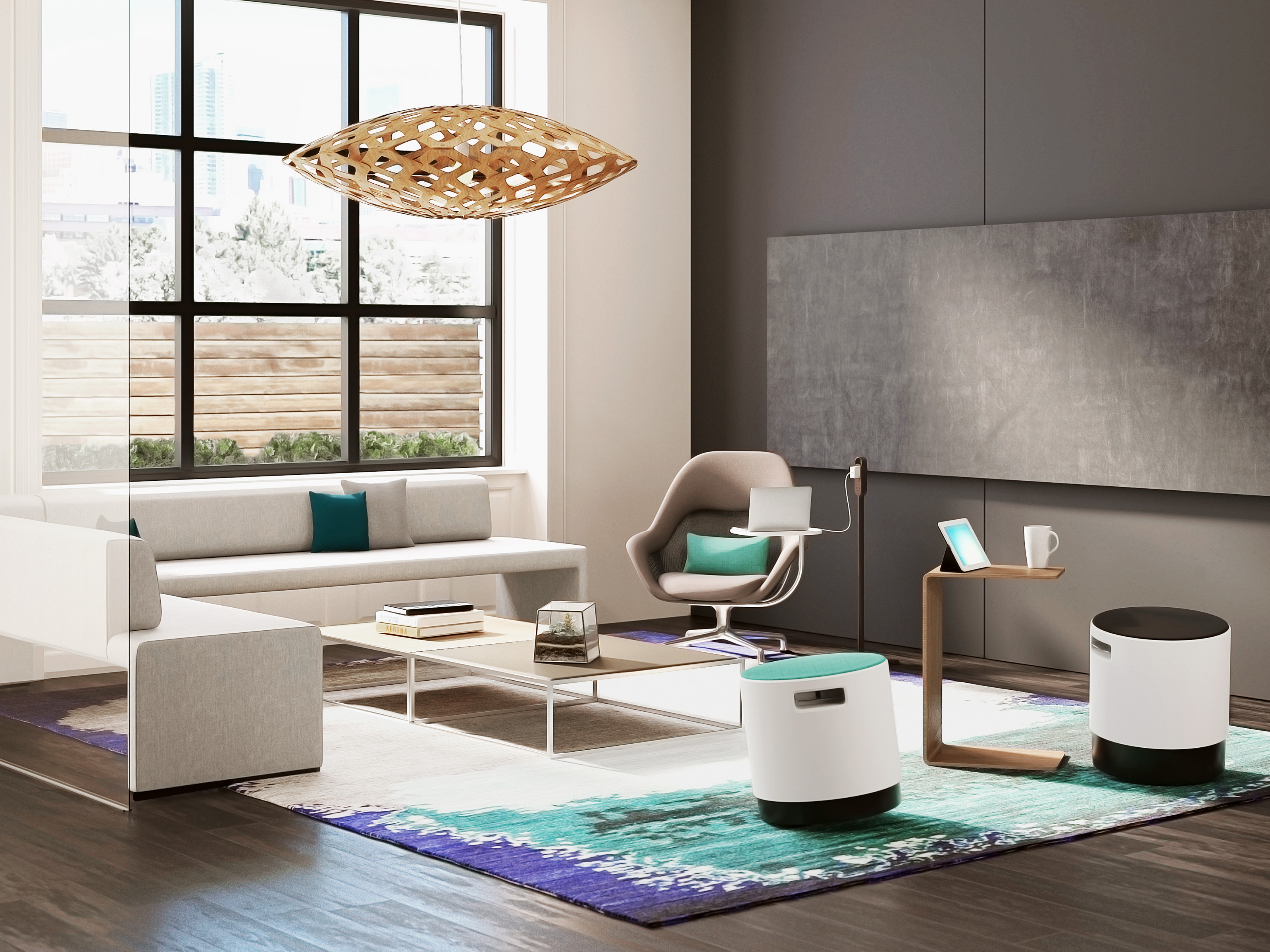 Thread power distribution system for workplace workstations