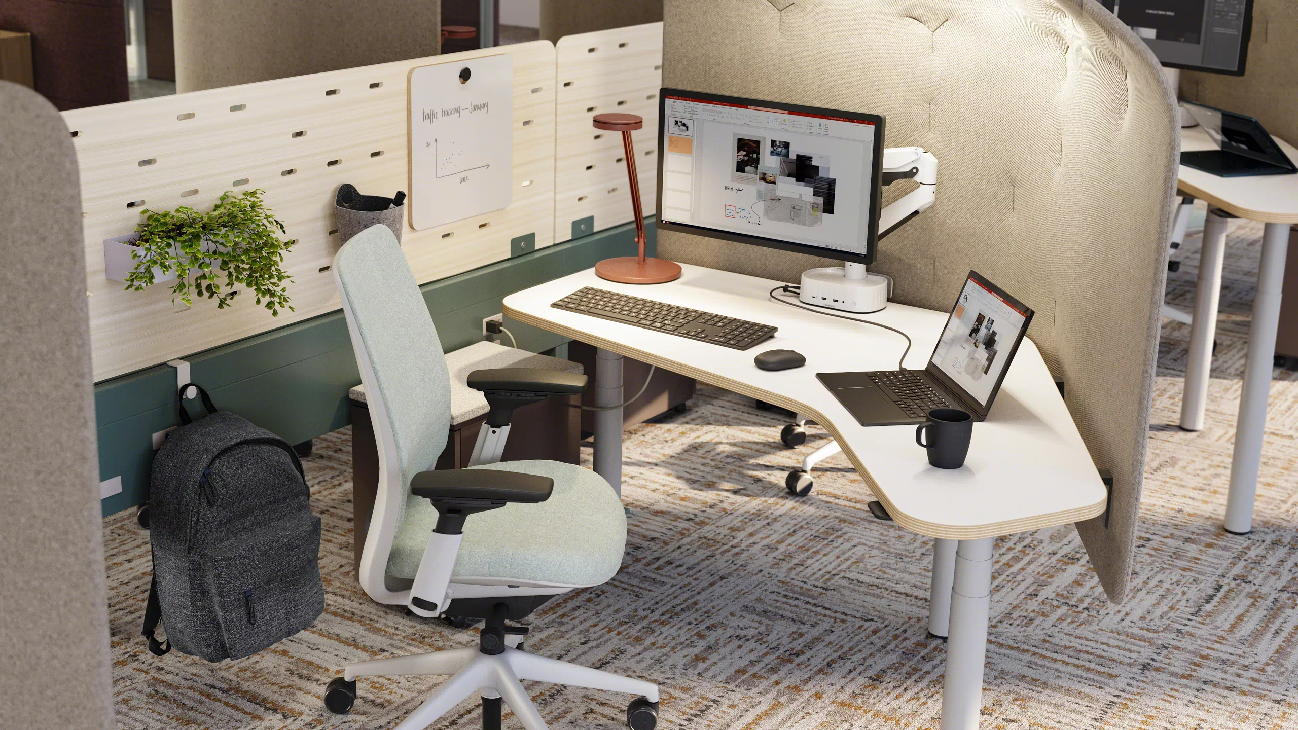 Dash ergonomic task chair for workplace productivity