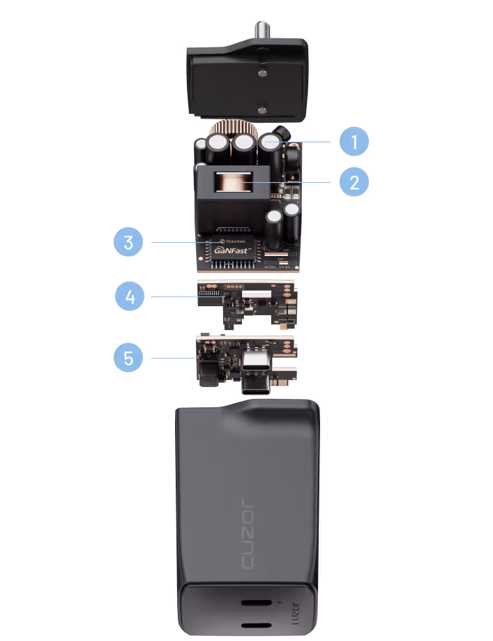 3d render of parts of Cuzor charger
