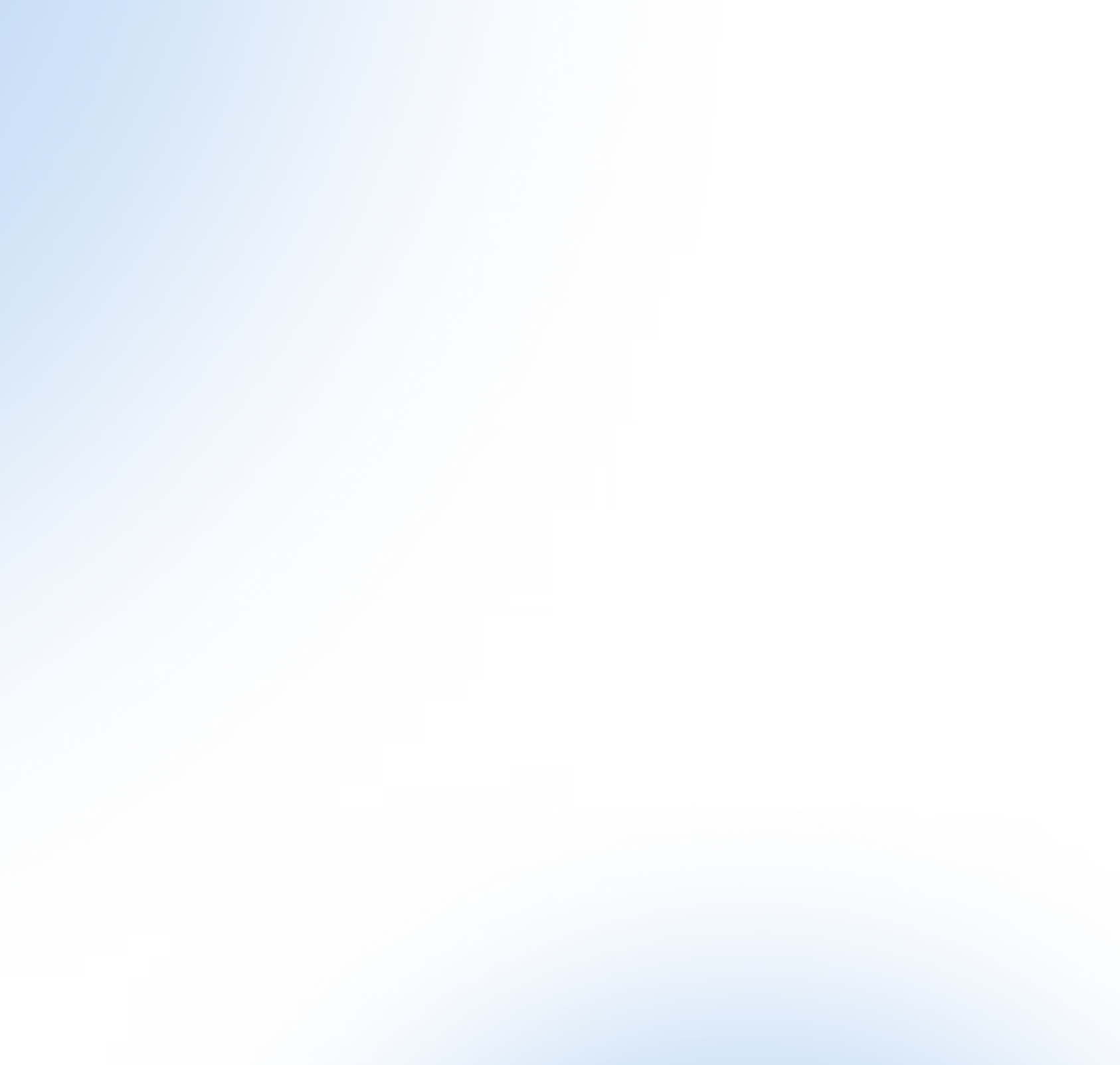 Abstract background with large overlapping circular blue gradients on a light blue backdrop.