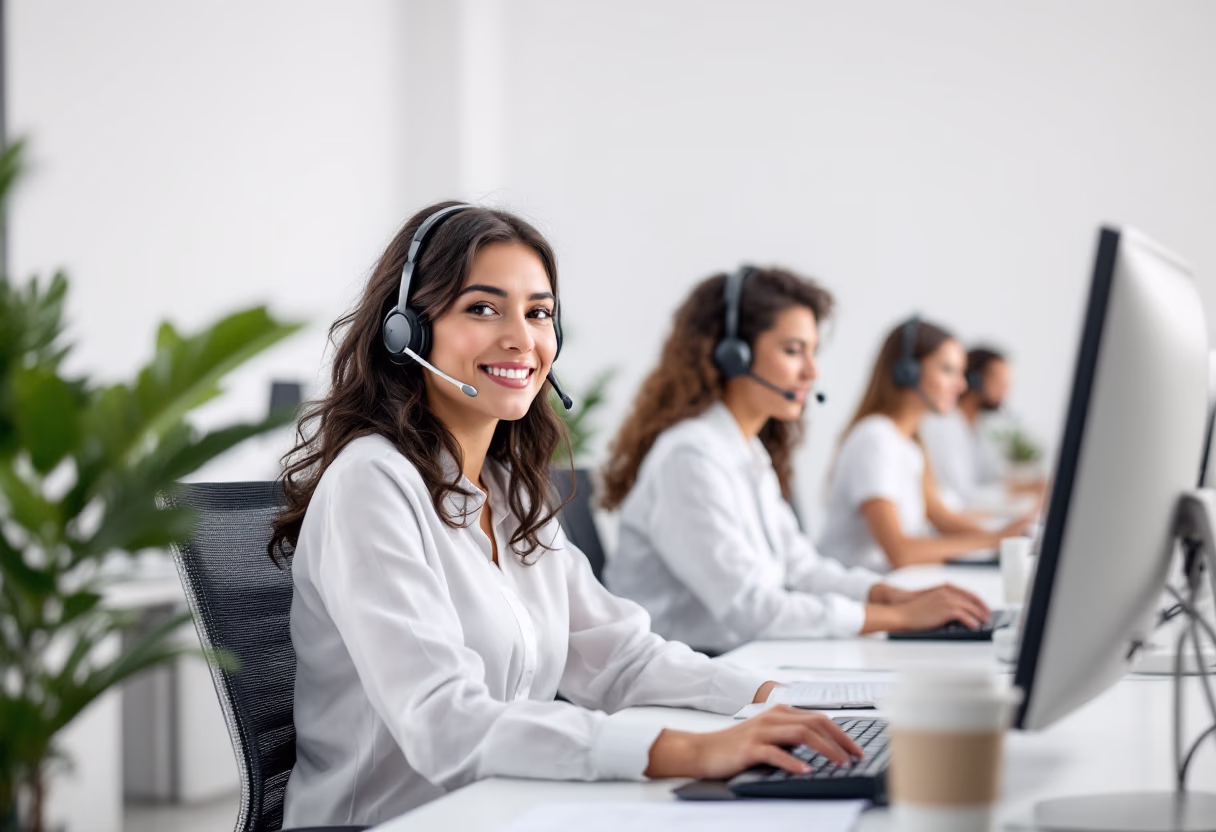 image of customer service representative on the phone