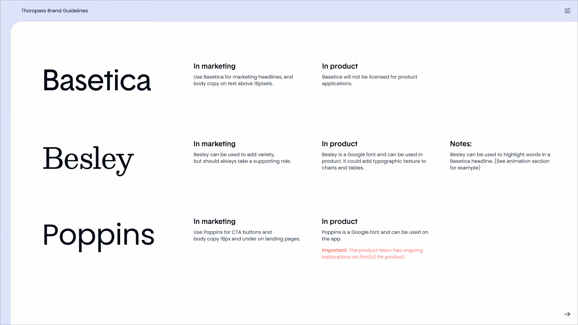 Thoropass brand guidelines page 5