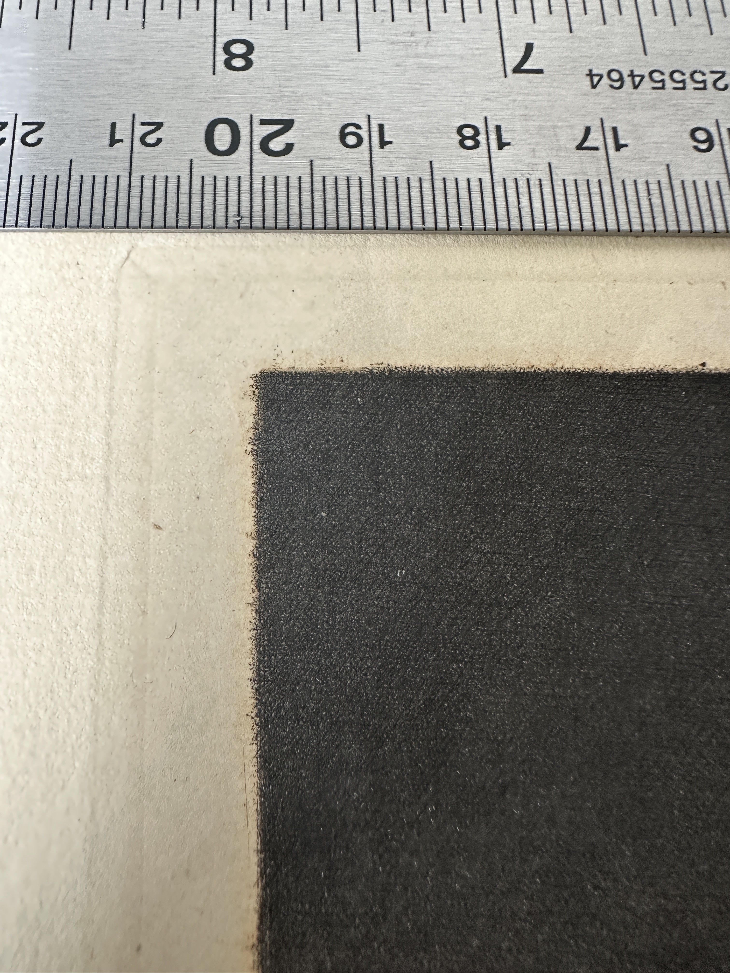 Platemark – Upper left corner