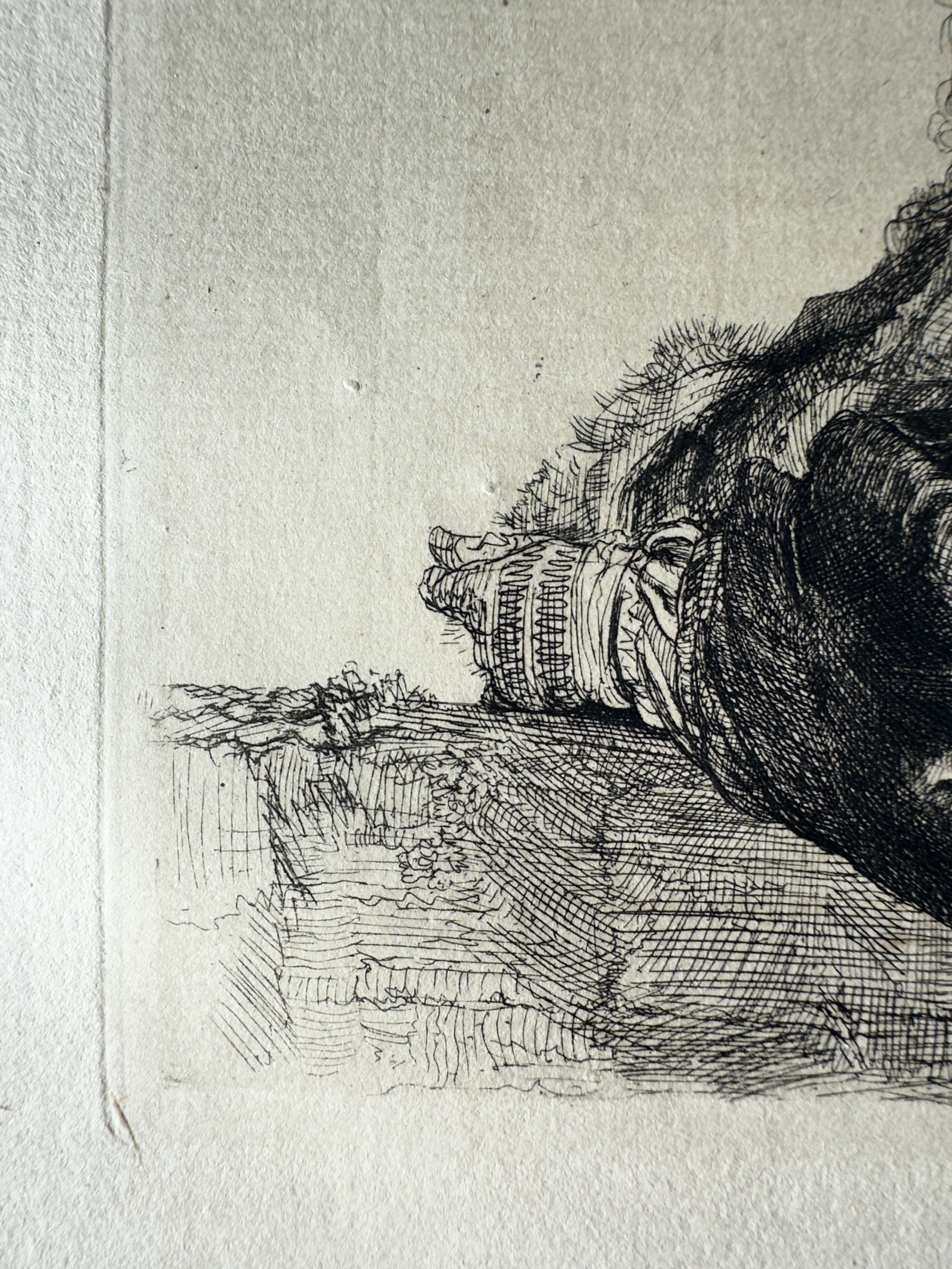 Platemark, lower left