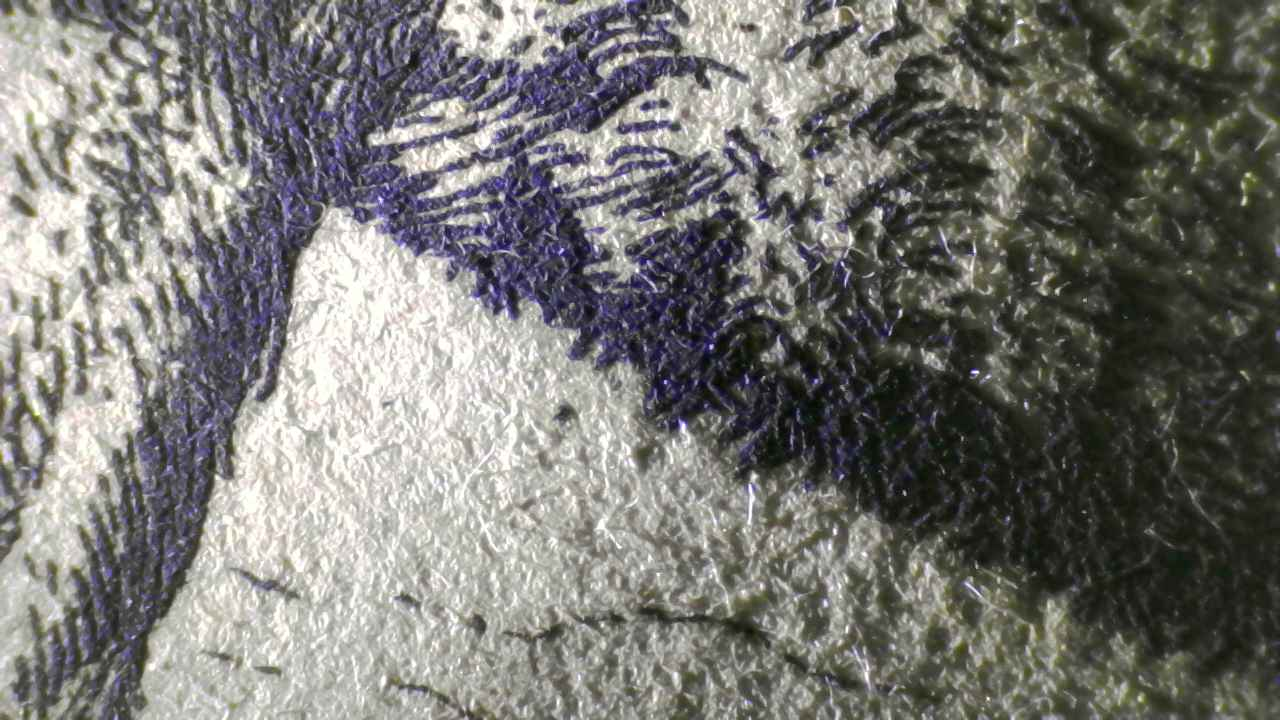 Ink accumulation / natural ink retention.