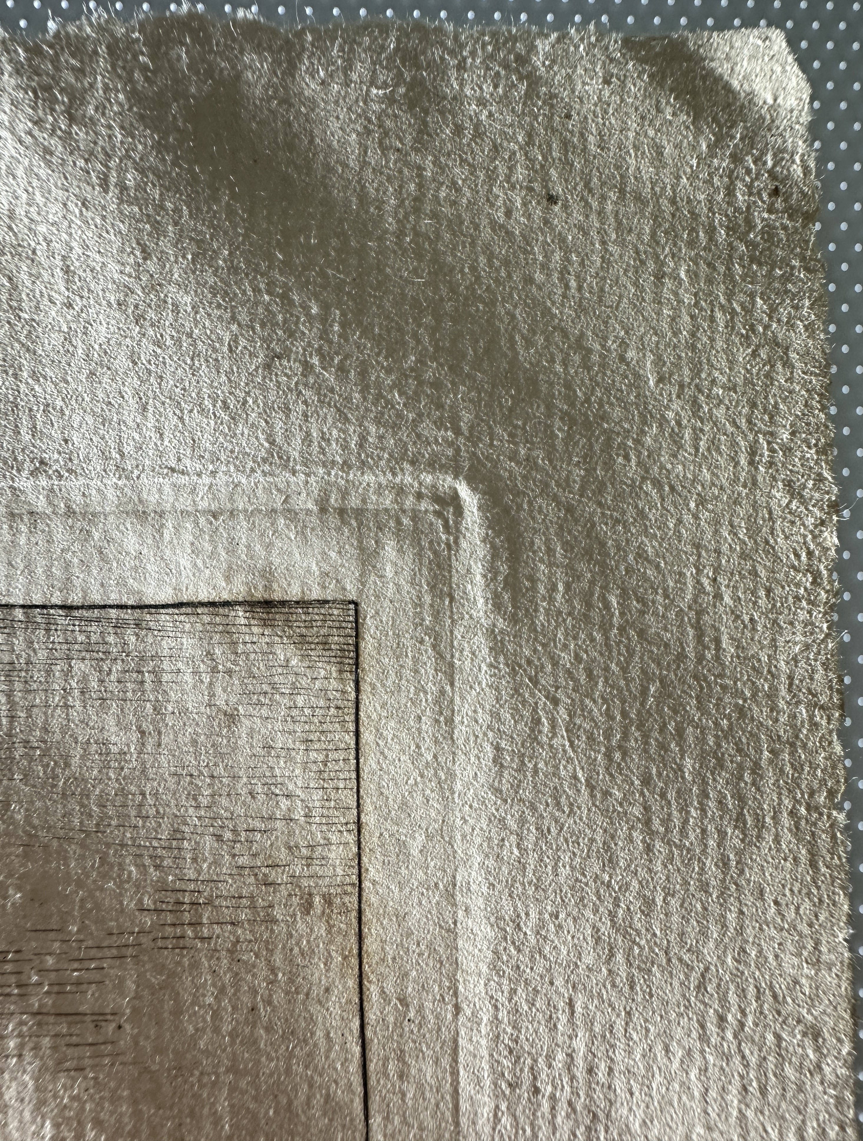 Plate mark upper right corner