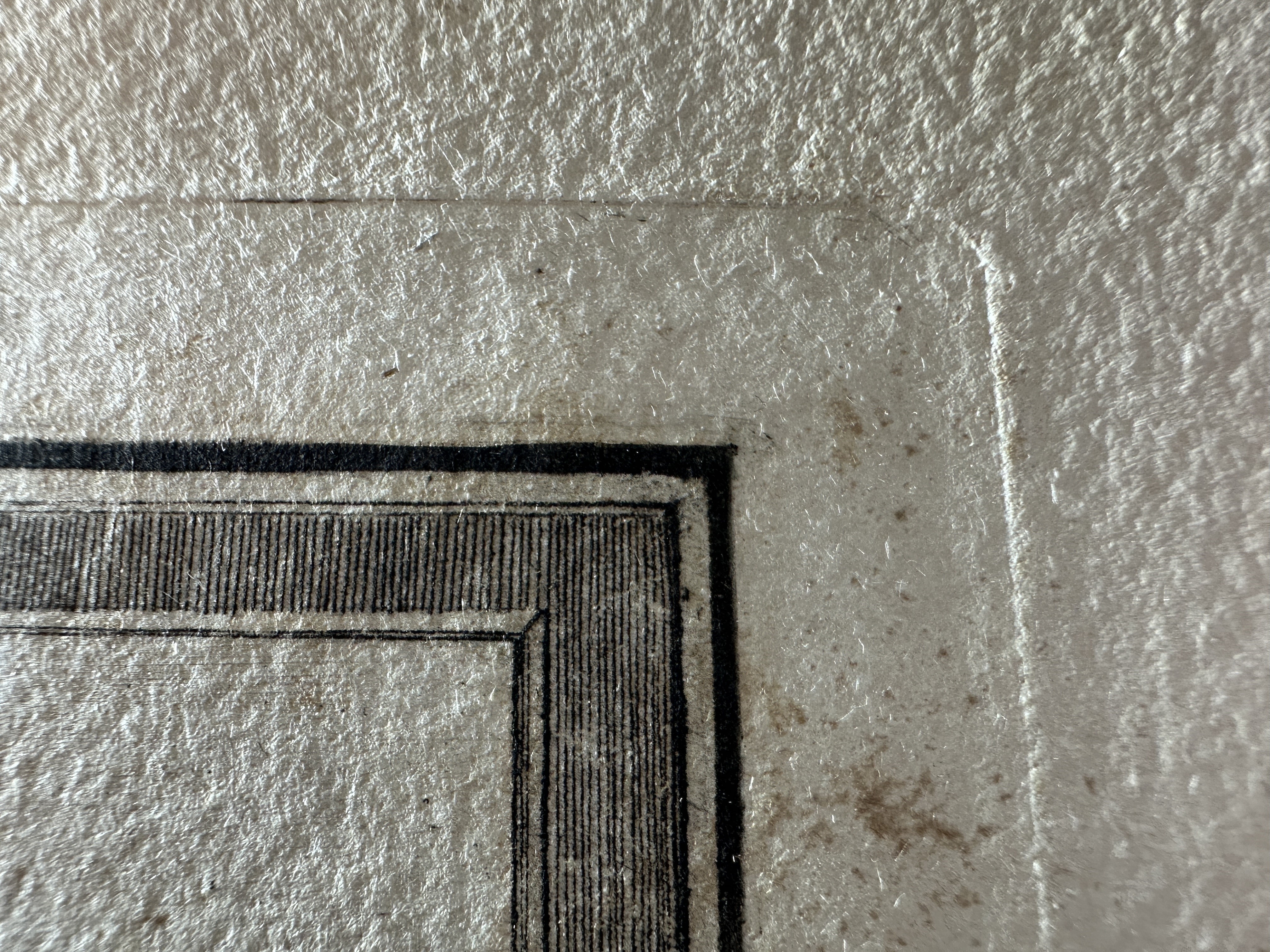 Plate mark lower left corner