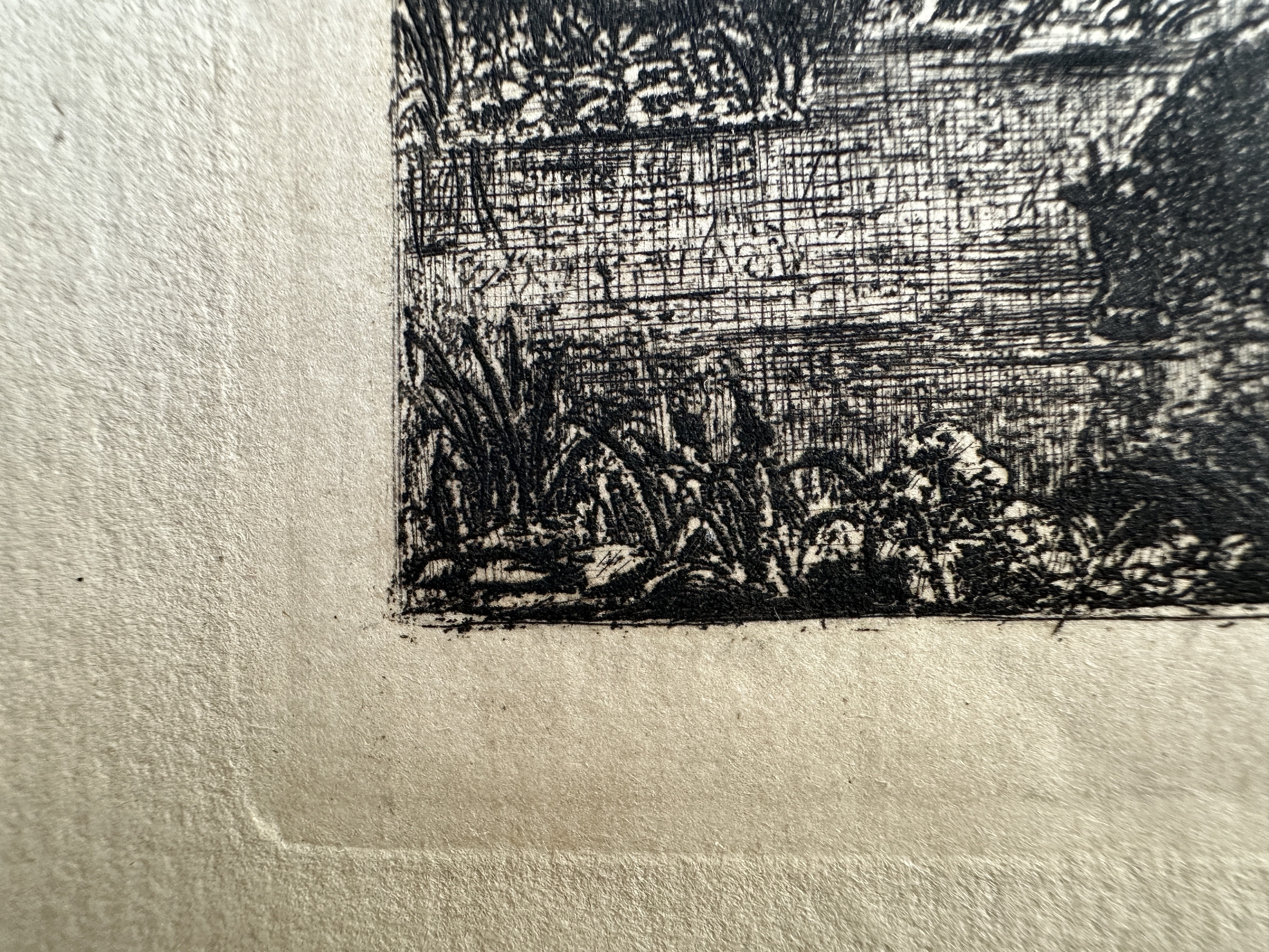 Platemark, lower left.