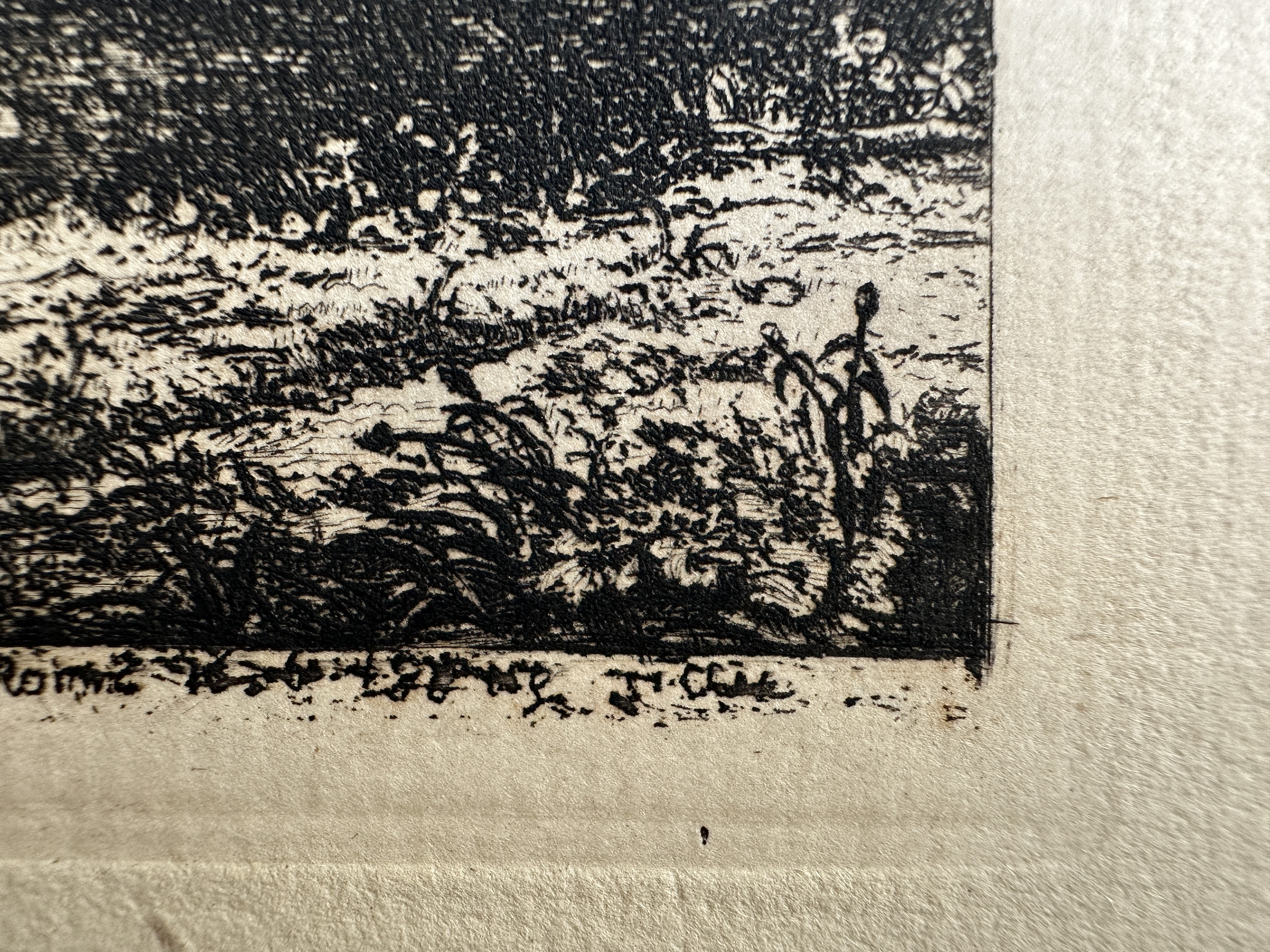 Platemark, lower right.