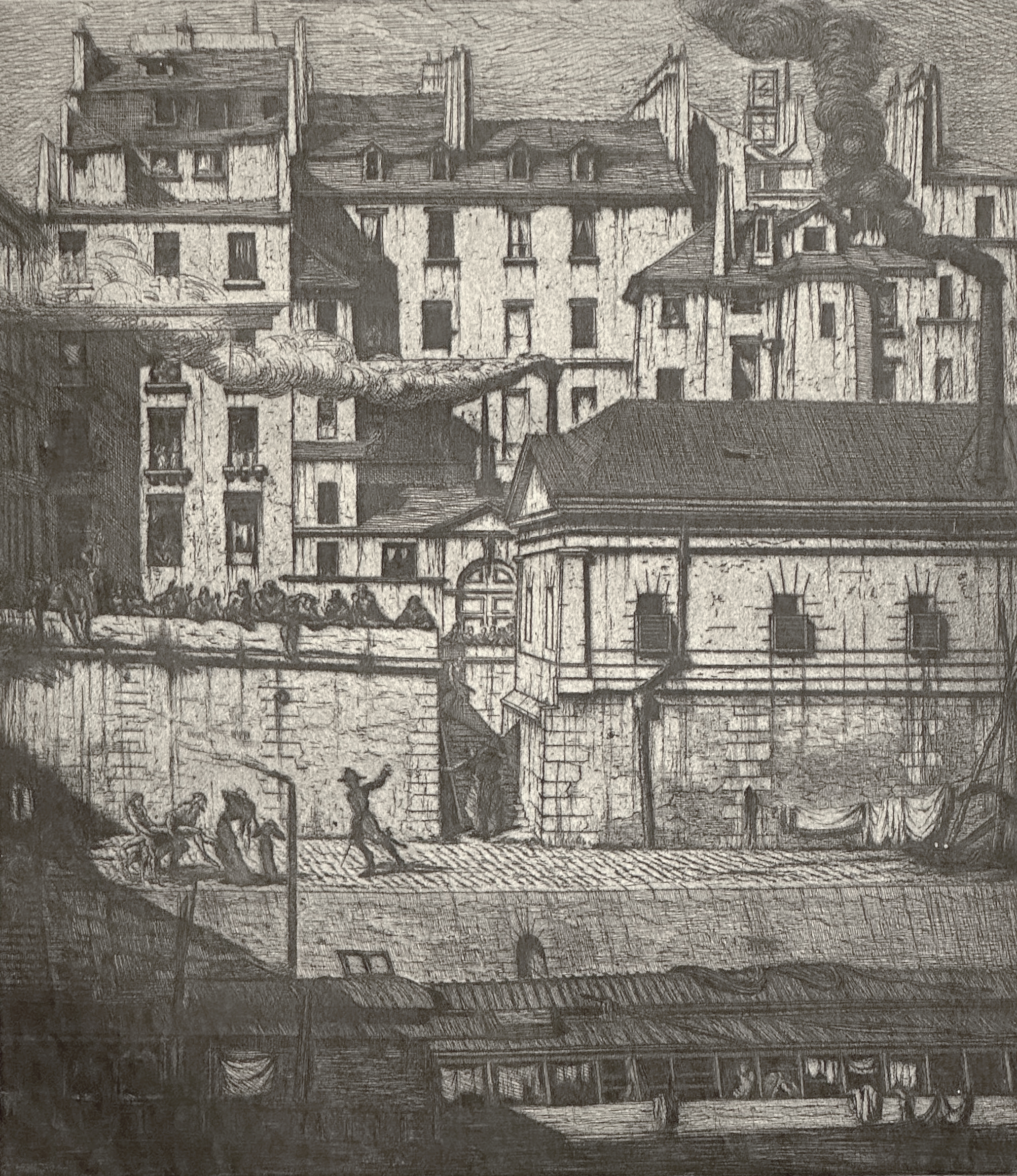 The Morgue, Paris — Charles Méryon