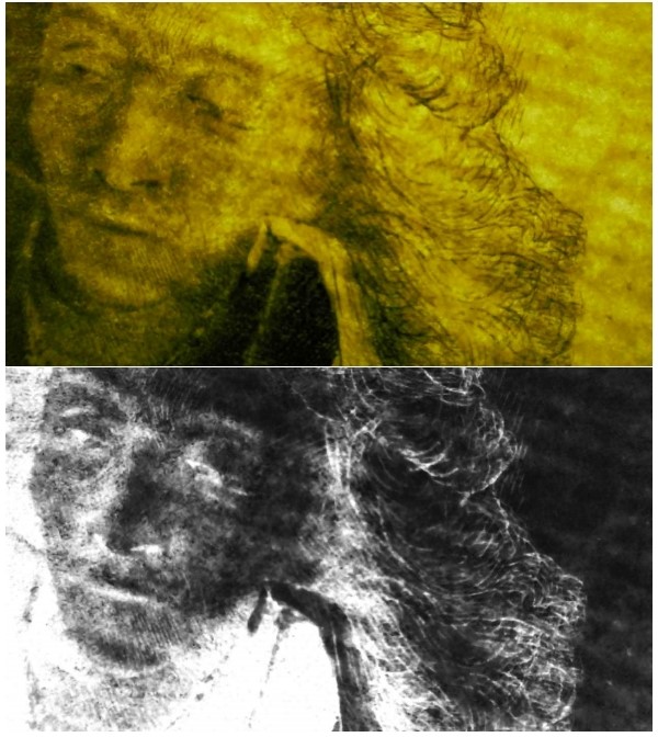 Paper texture and negative Tonal under transmitted light.